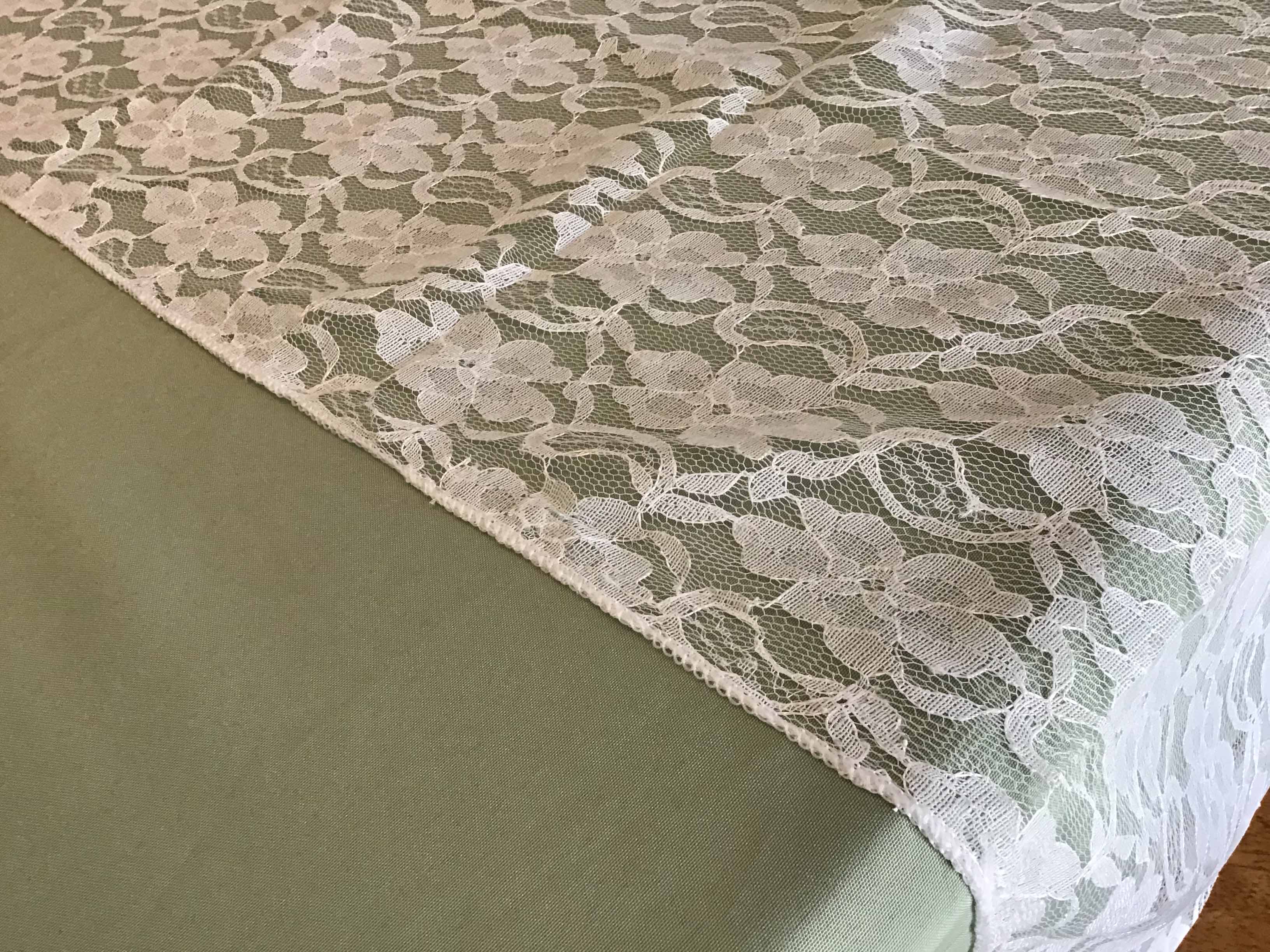 table runners (lace, white) - 14 x 108
