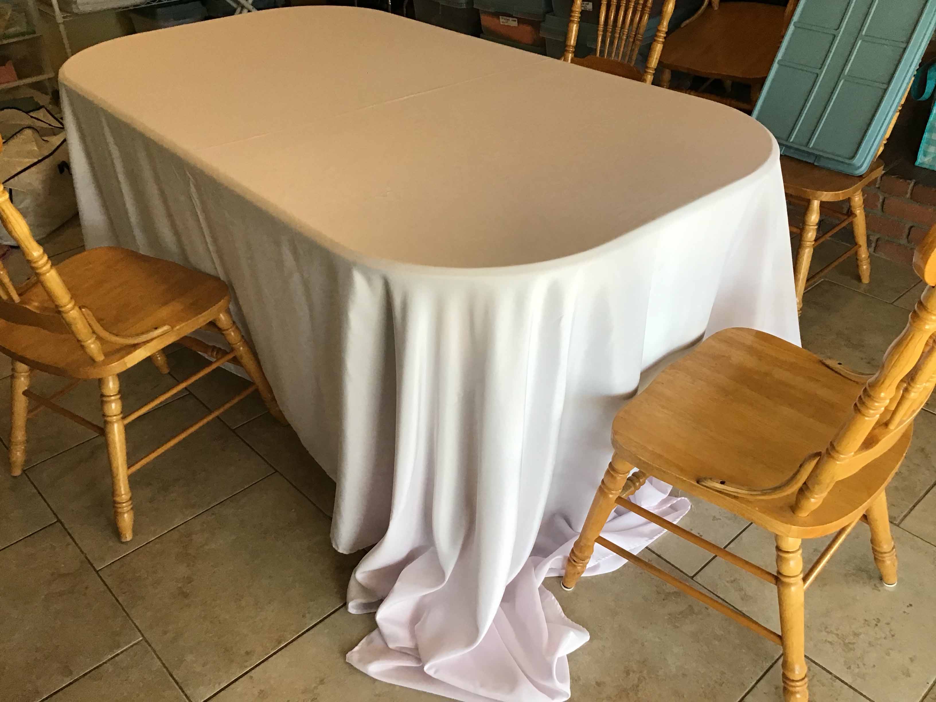 rectangle tablecloths (light pink) - 90 x 156