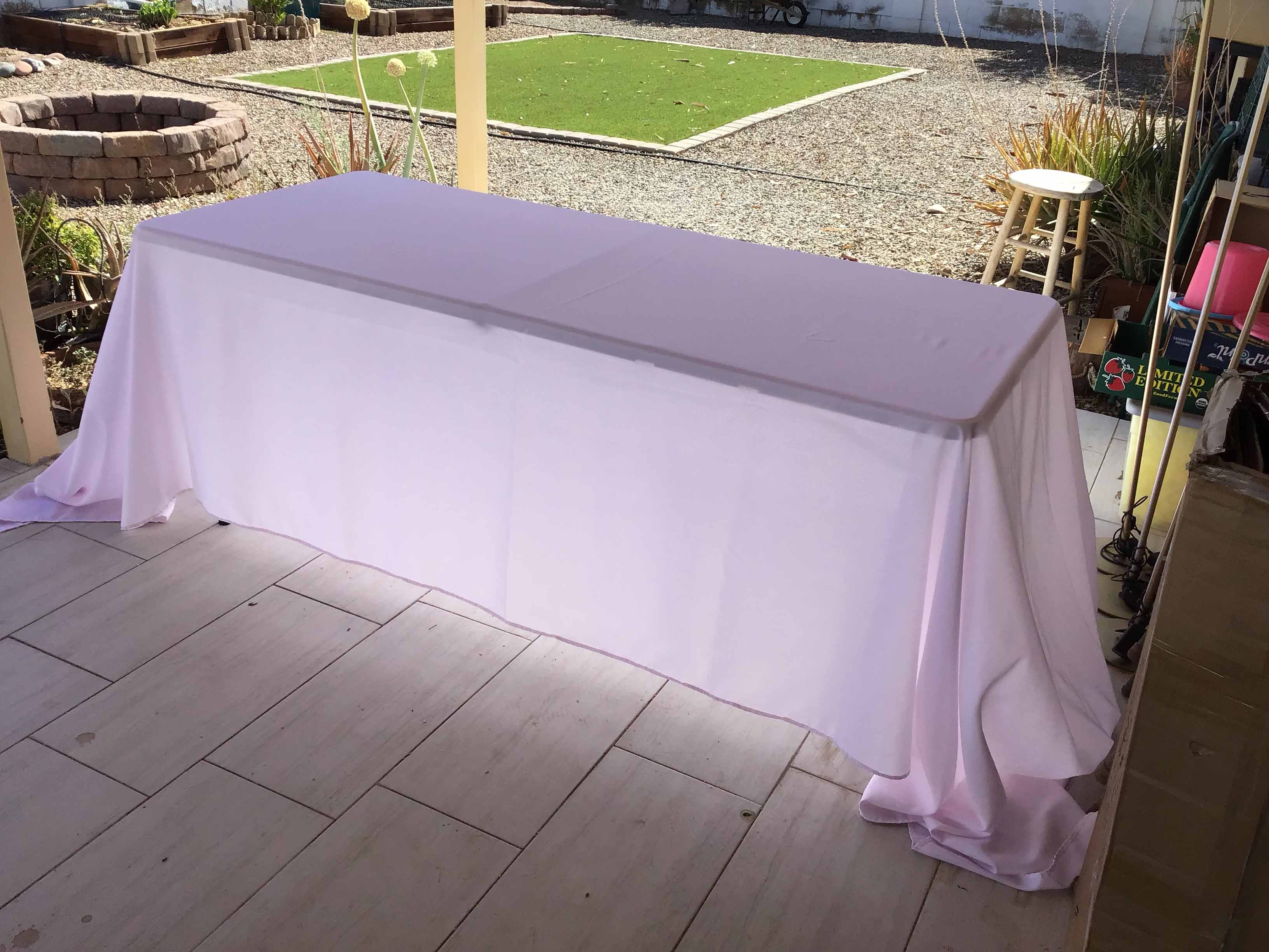 rectangle tablecloths (light pink) - 90 x 156