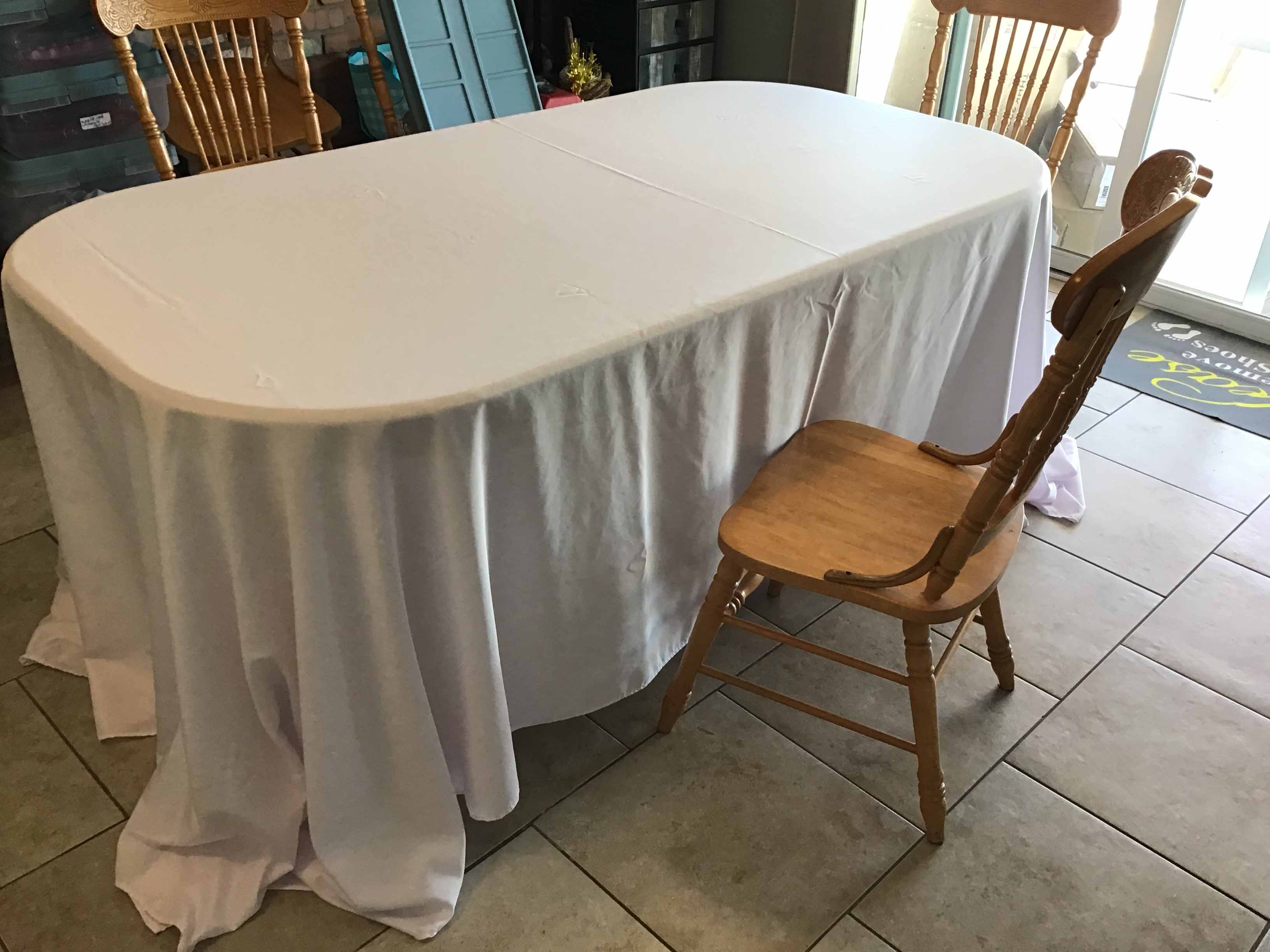 rectangle tablecloths (light pink) - 90 x 156