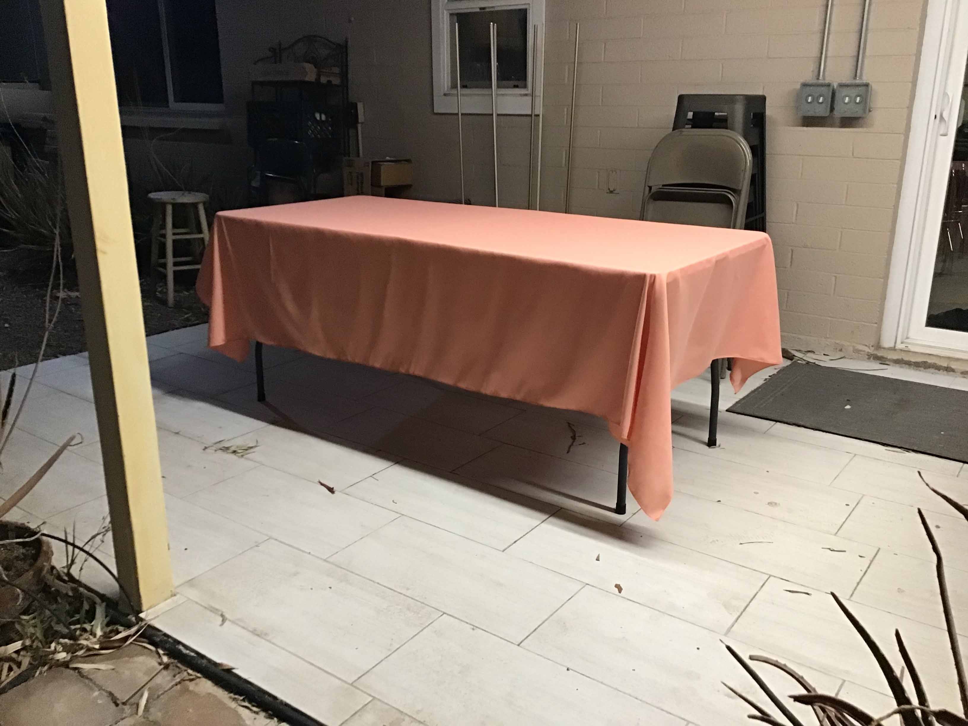 rectangle tablecloths (peach coral) - 60 x 102