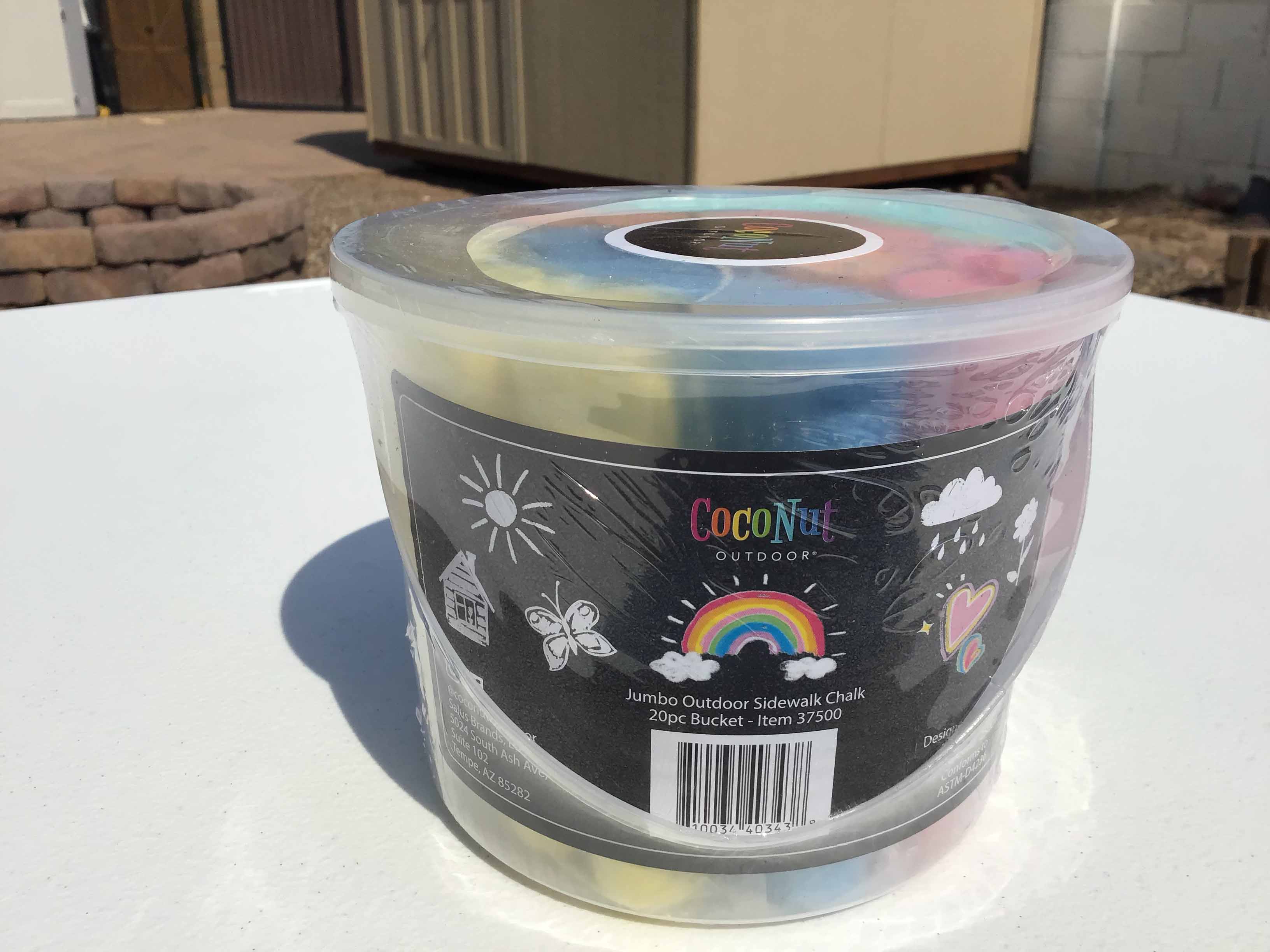 chalk bucket (20 pieces assorted colors)