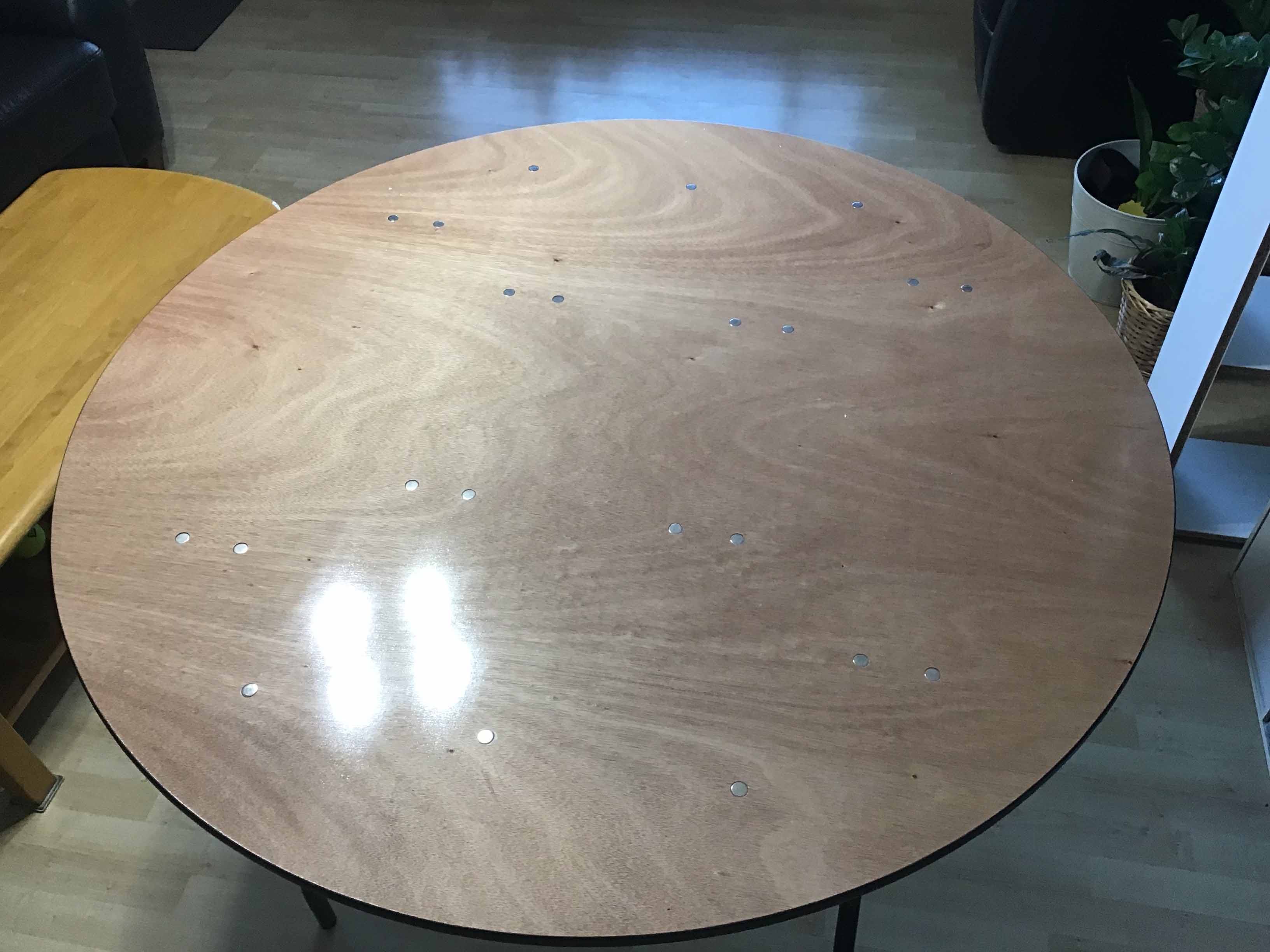 4 foot round tables (wood top)