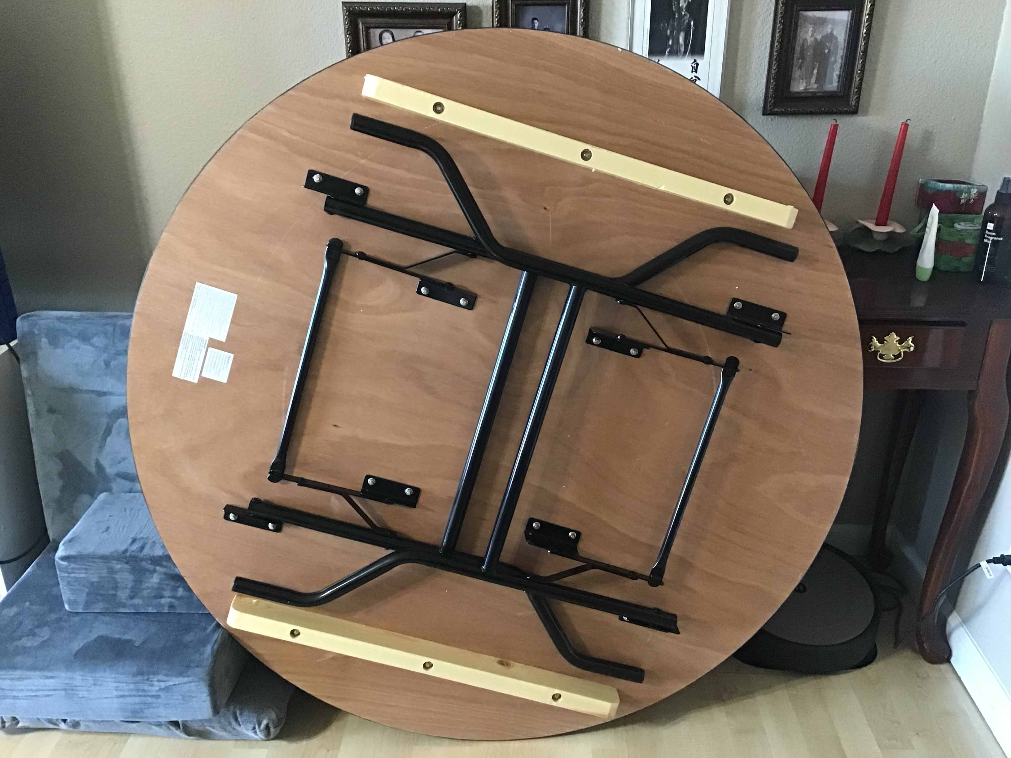 4 foot round tables (wood top)