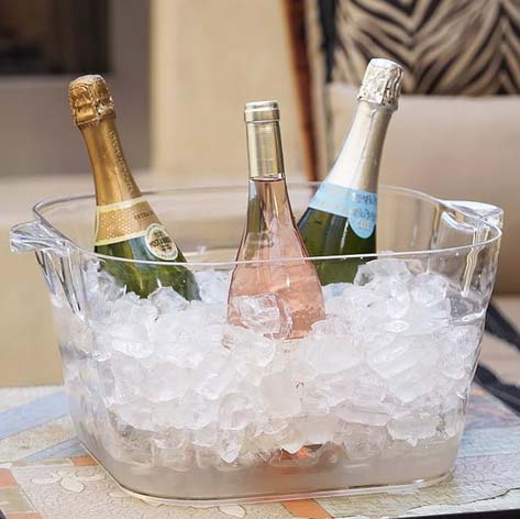 square party tub / drink and ice bucket (transparent)