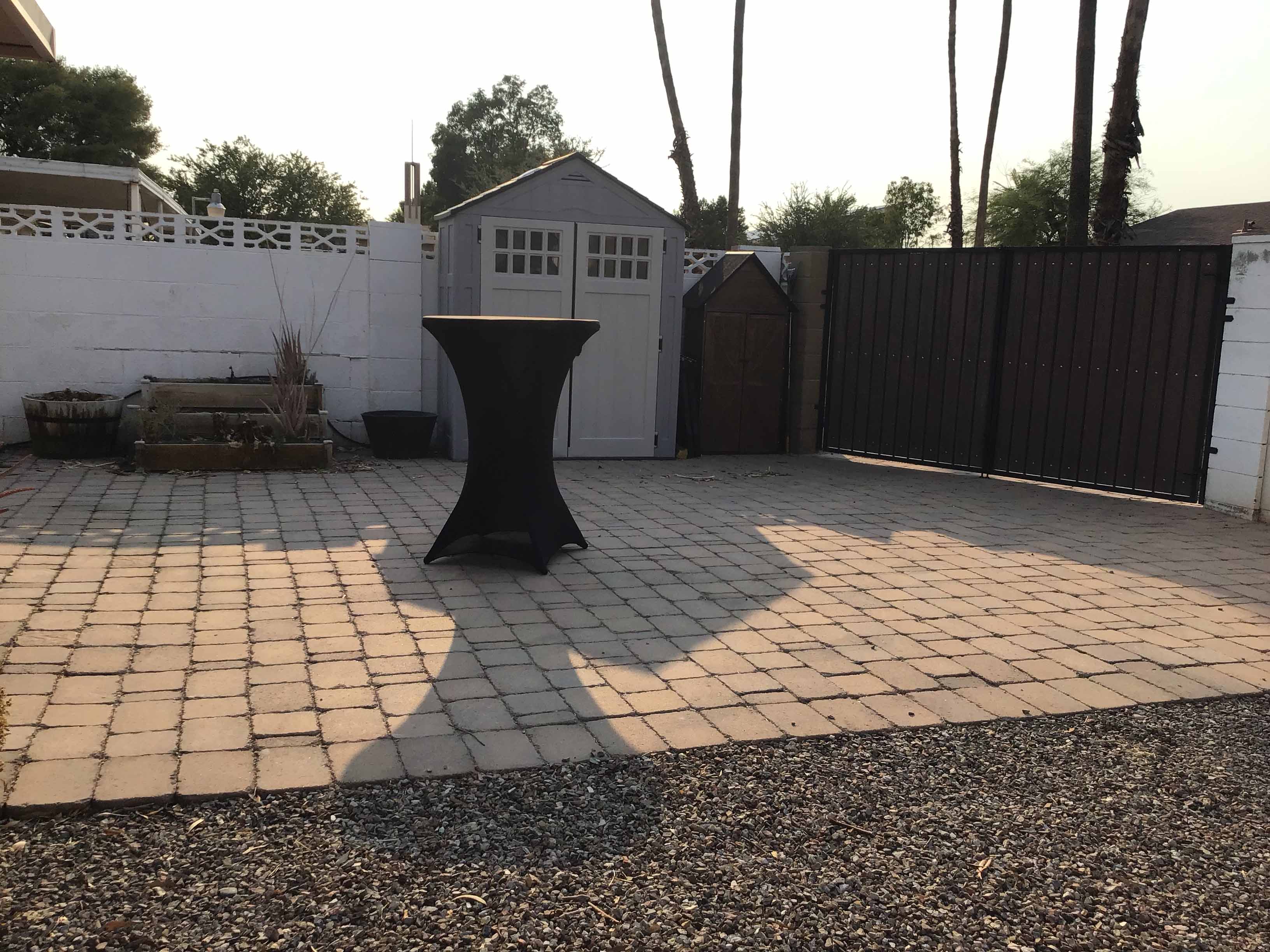 spandex cocktail table covers (black)