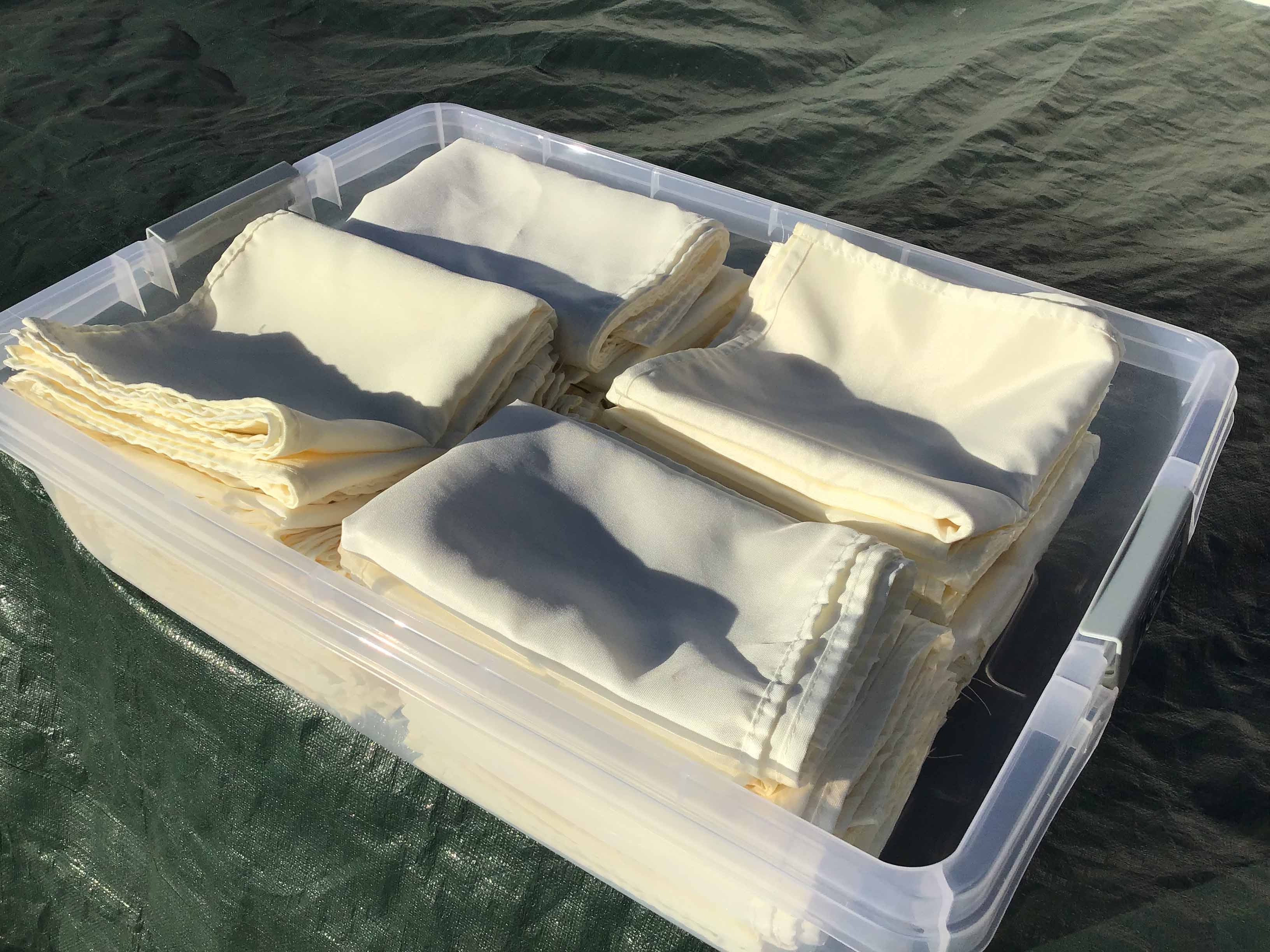 cloth dinner napkins (ivory) - 17 x 17