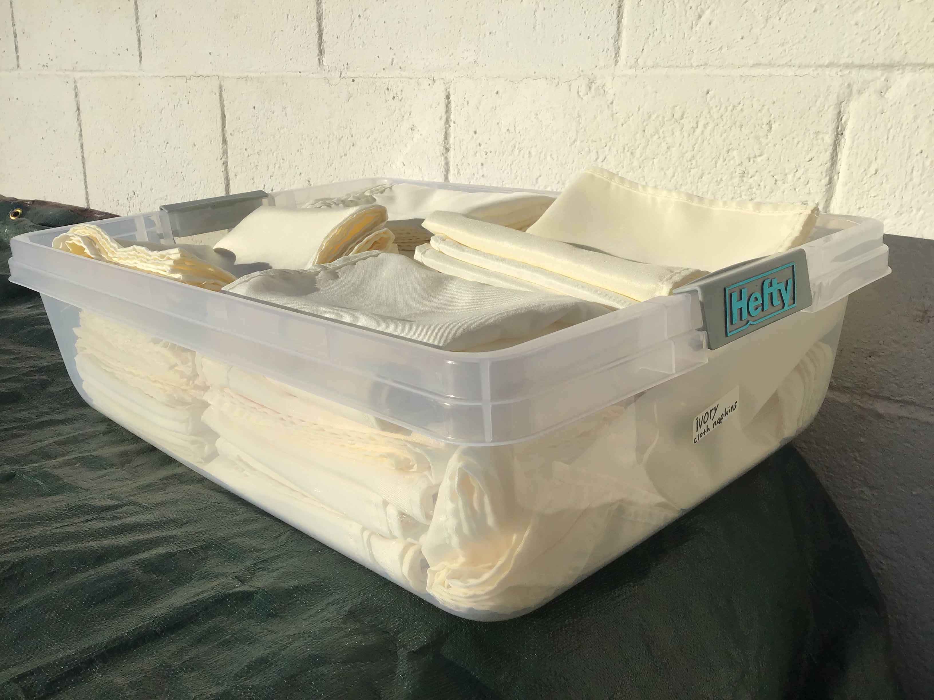 cloth dinner napkins (ivory) - 17 x 17