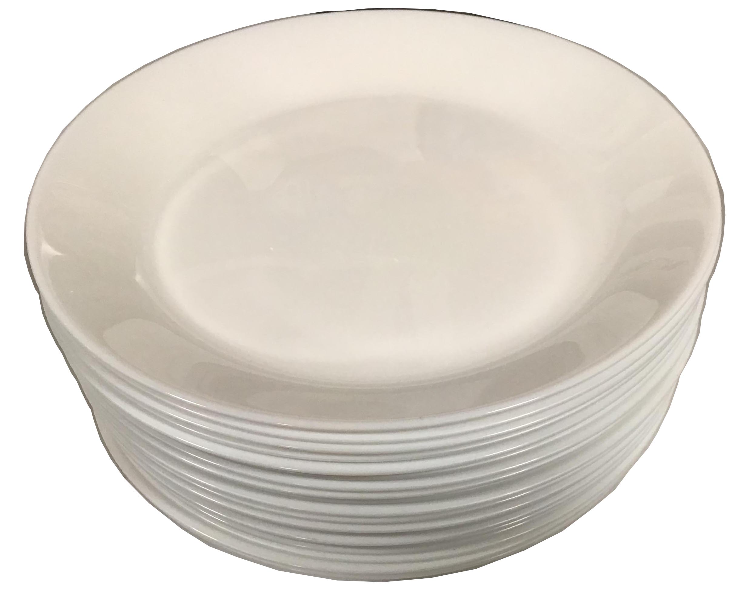 salad plates - glass (white, Oftast) - 7 1/2”
