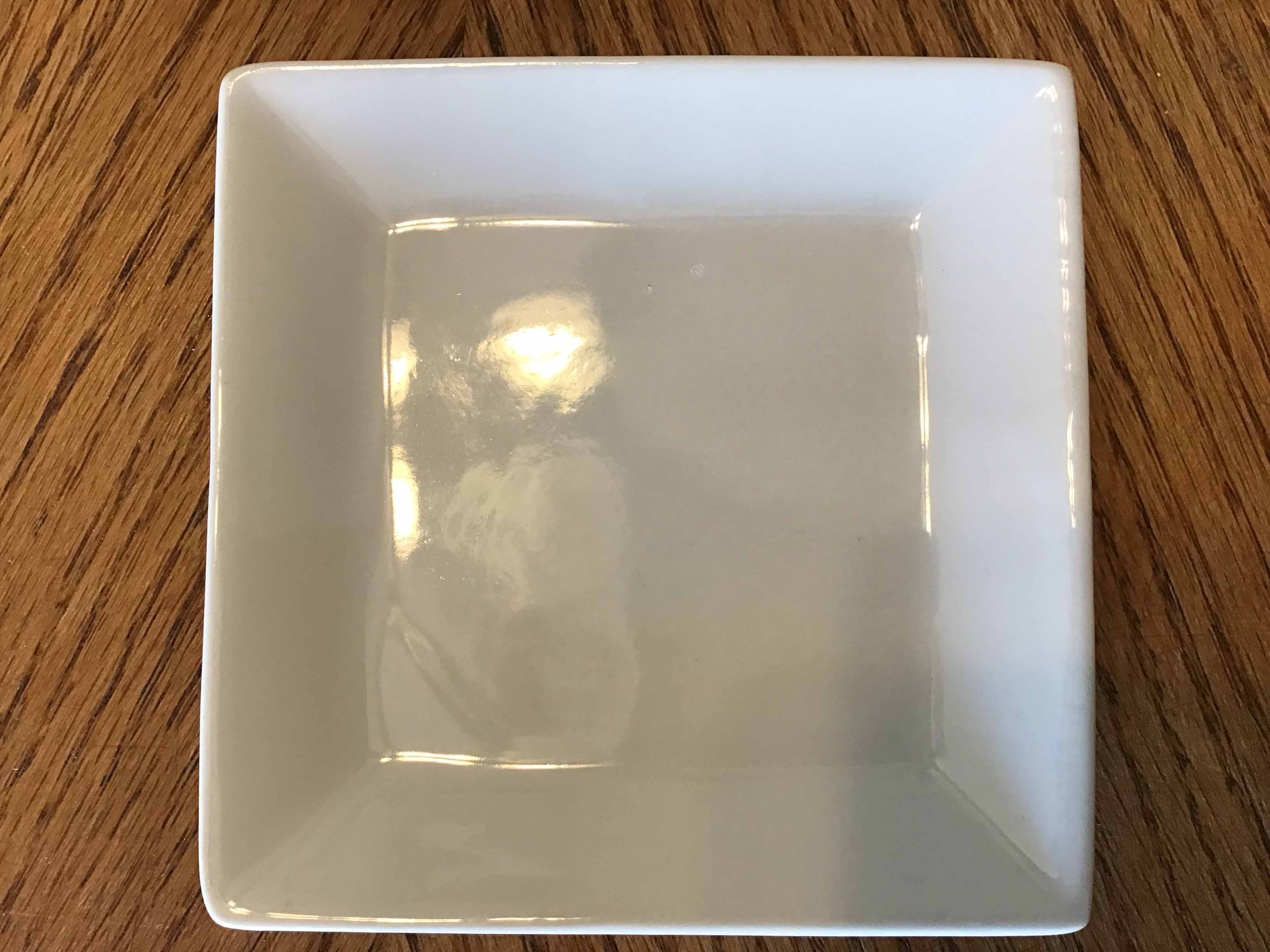 appetizer plates - porcelain (Acopa, bright white) - 4 square