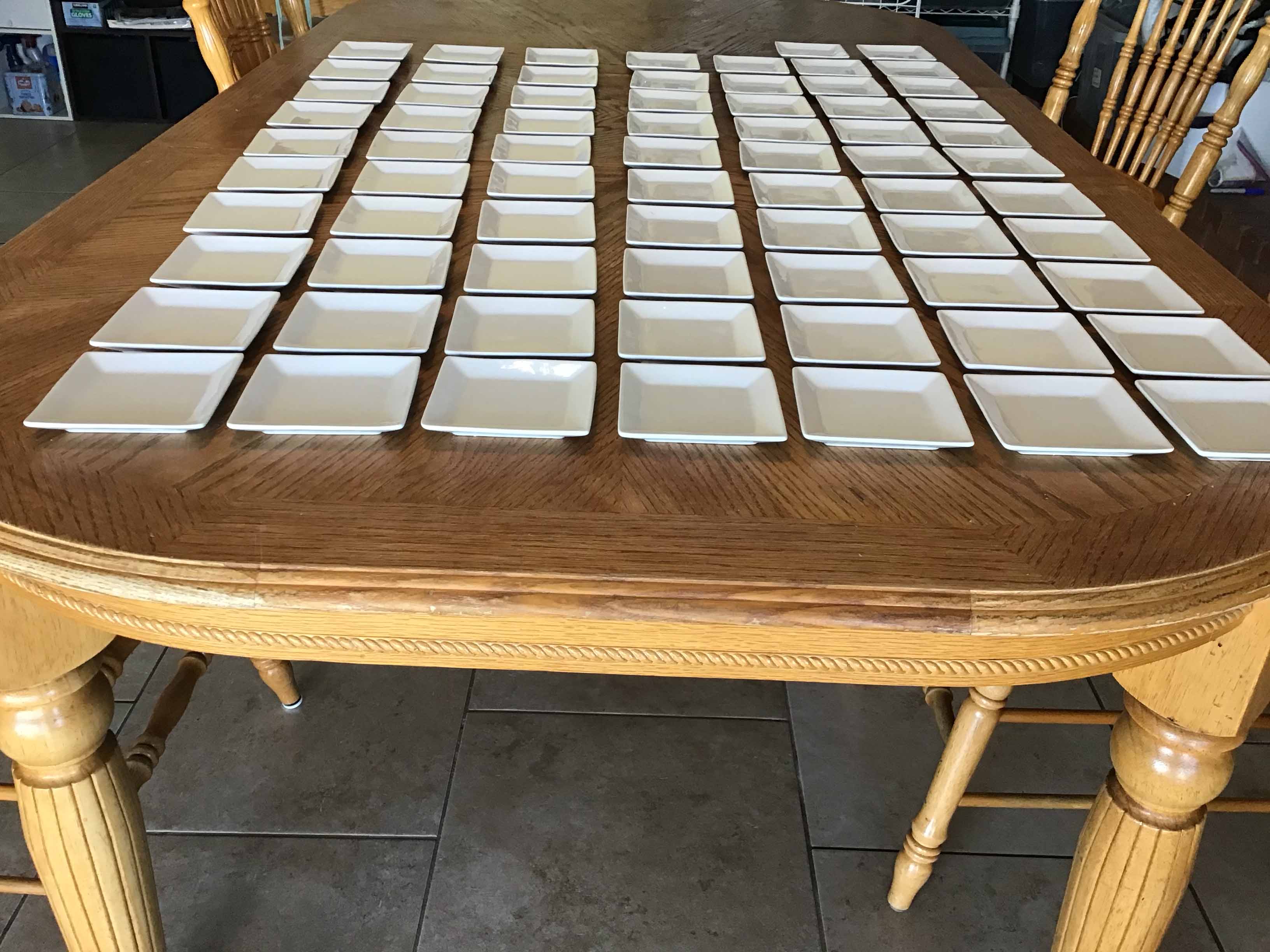 appetizer plates - porcelain (Acopa, bright white) - 4 square