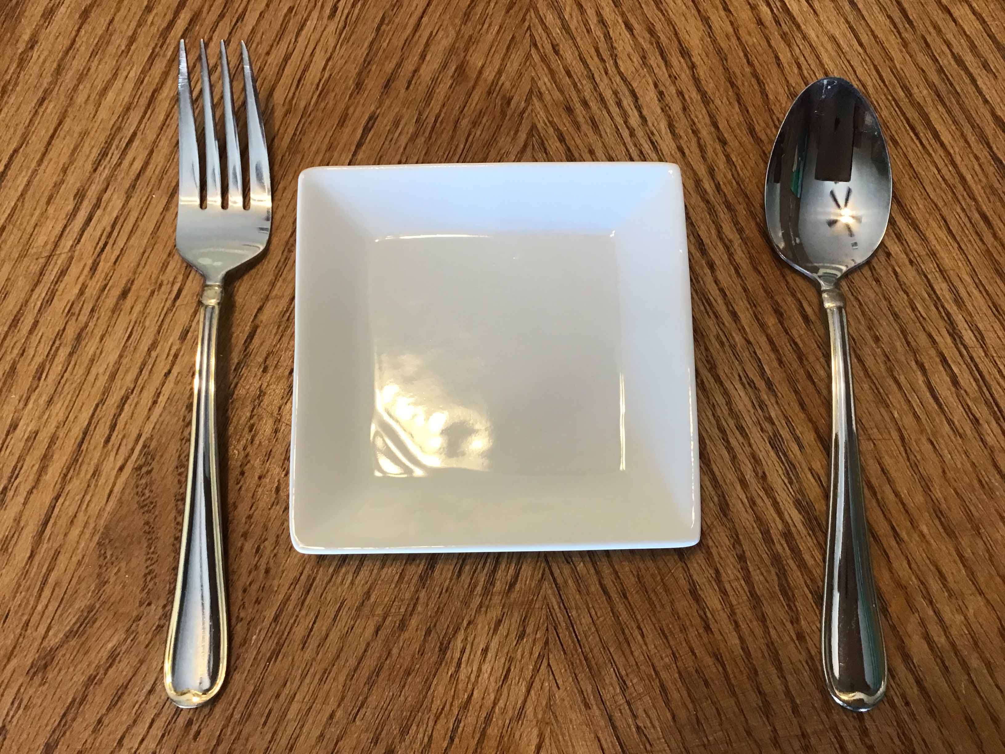 appetizer plates - porcelain (Acopa, bright white) - 4 square