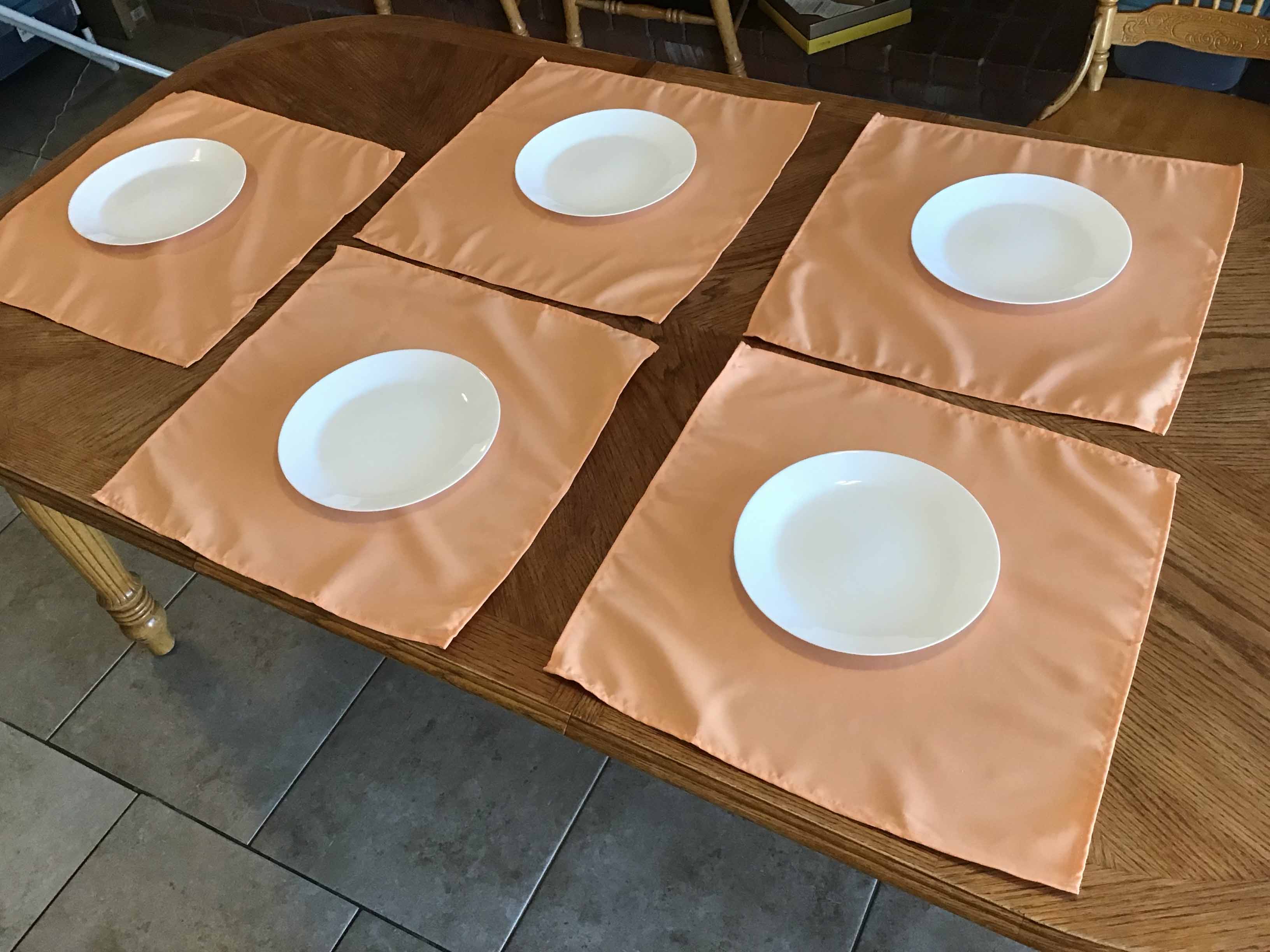 cloth dinner napkins (peach) - 20 x 20