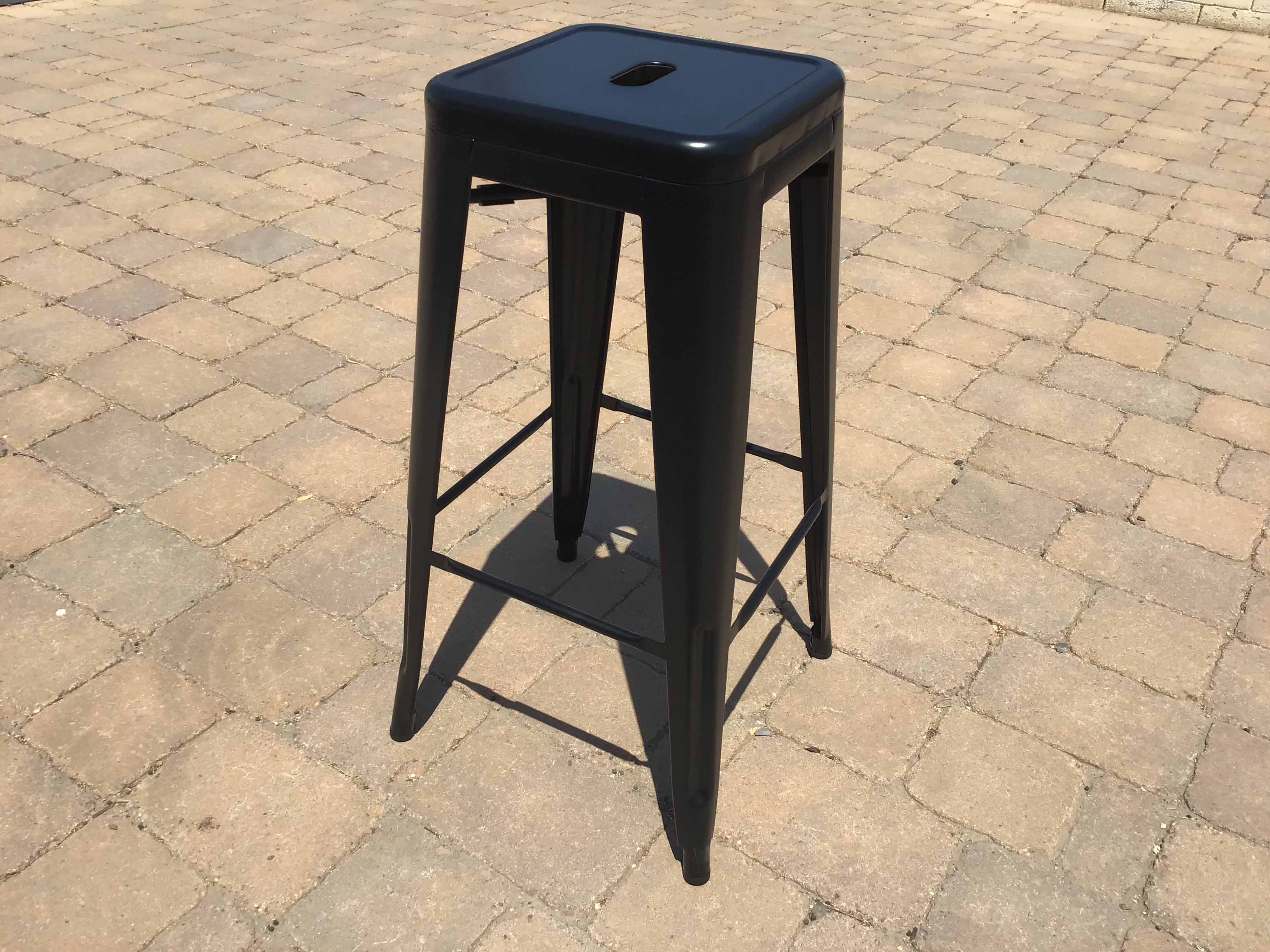 bar stools (steel, black) - 30 high