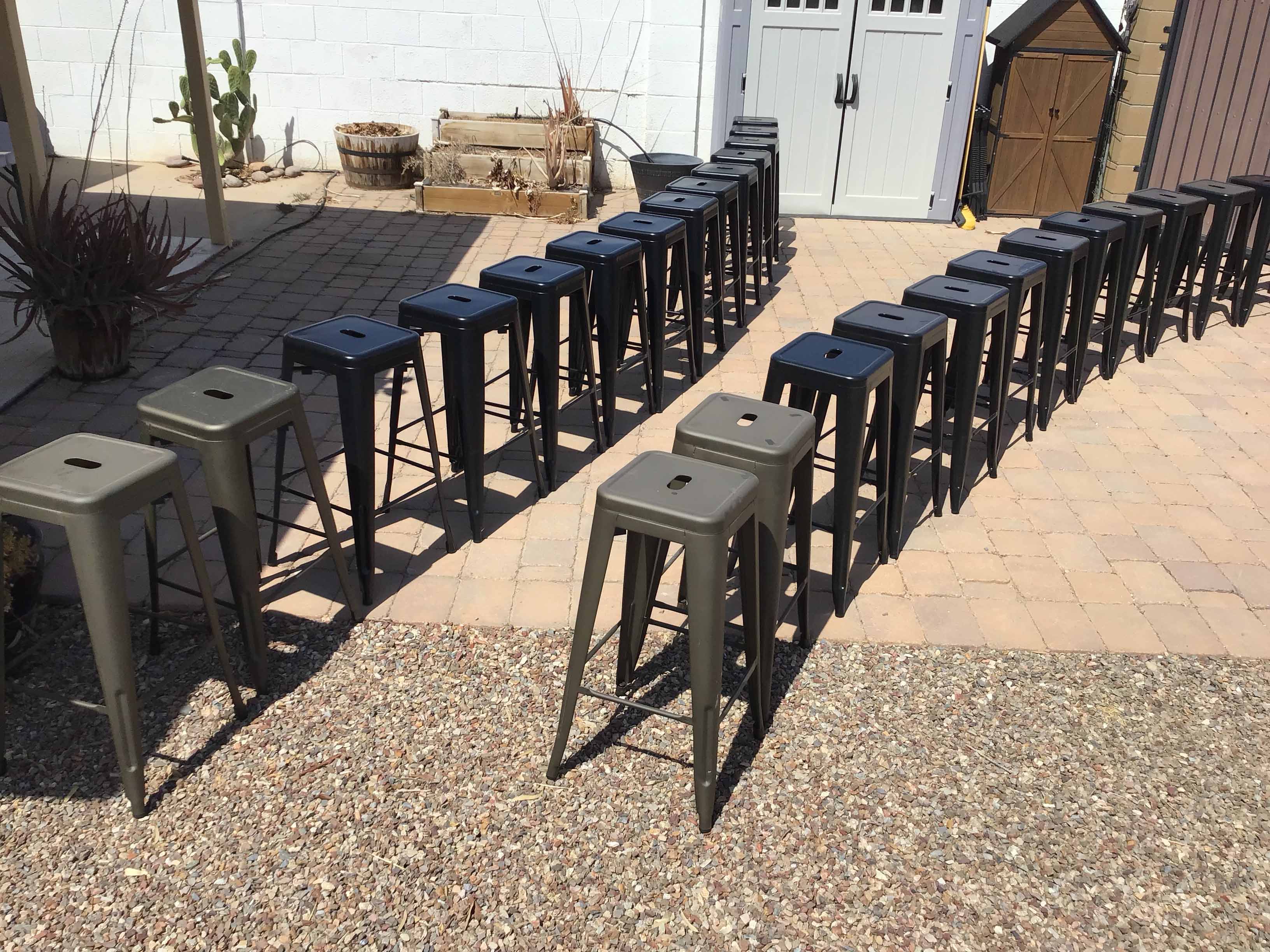 bar stools (steel, black) - 30 high