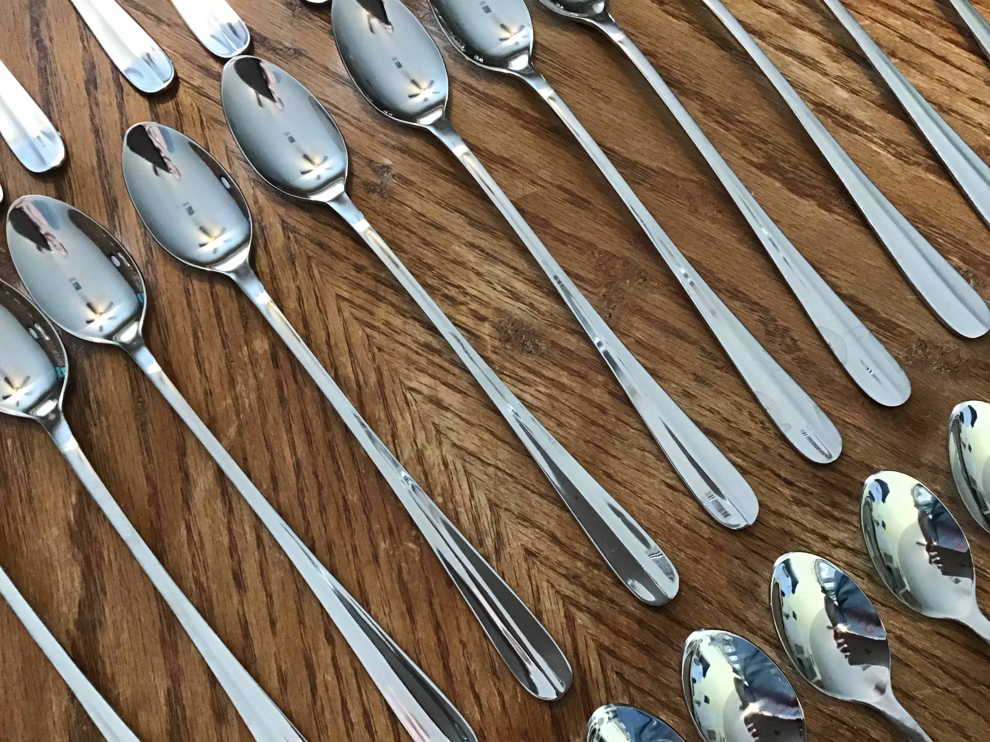 iced tea spoon (stainless steel, Acopa Brigitte 8 18/10 heavy weight)