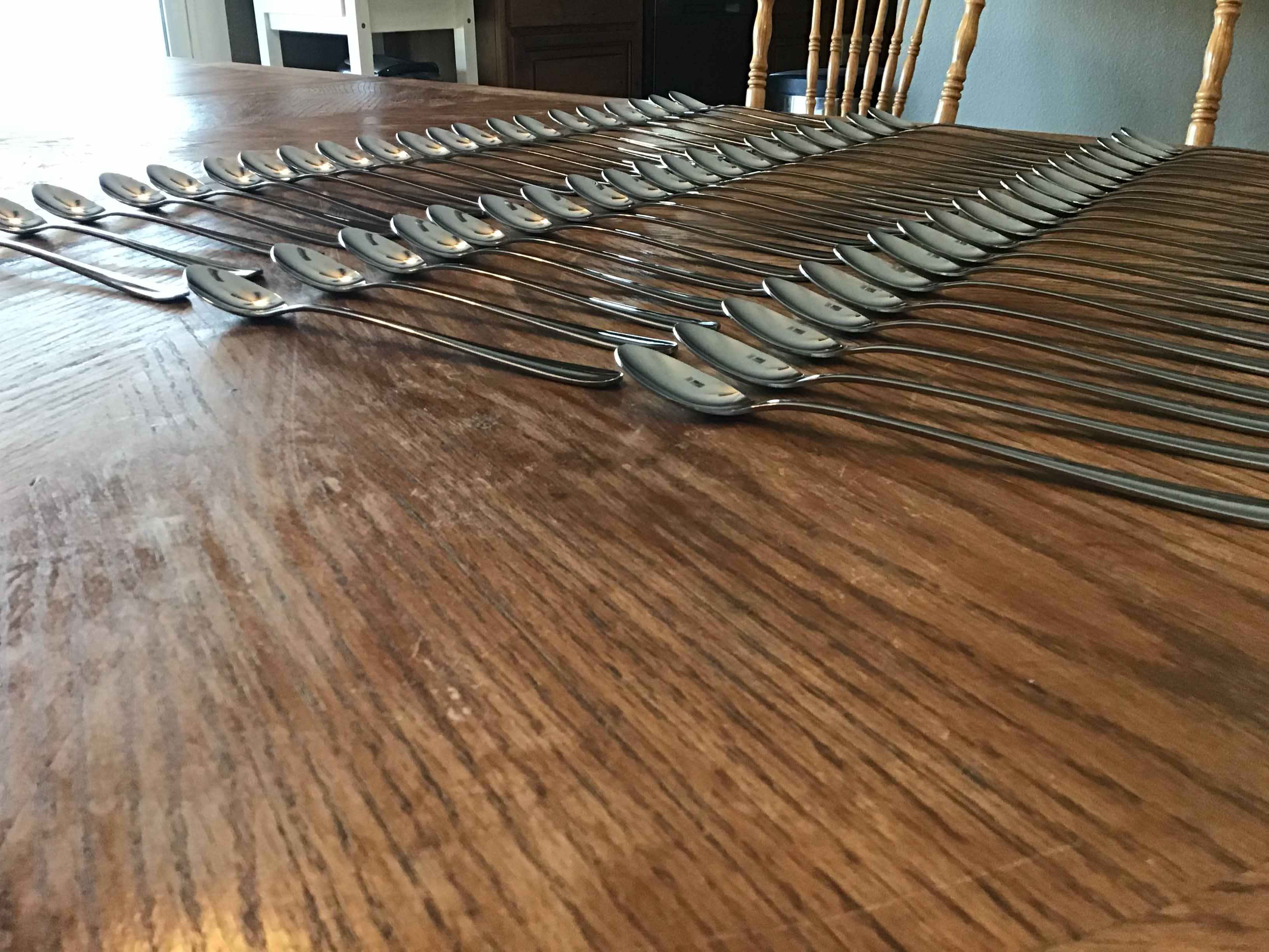 iced tea spoon (stainless steel, Acopa Brigitte 8 18/10 heavy weight)