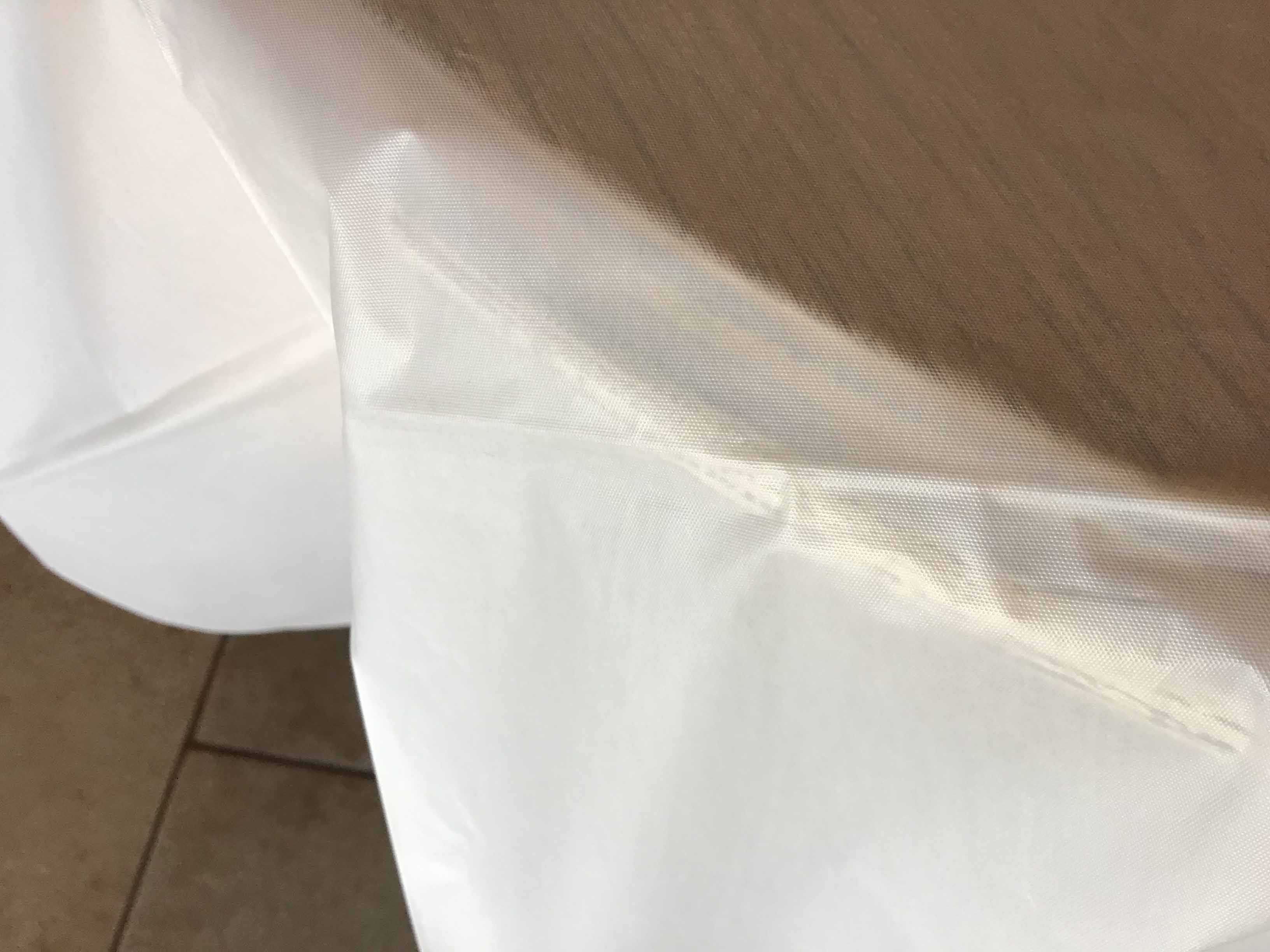 rectangle tablecloth (white, plastic, disposable) - 54 x 108