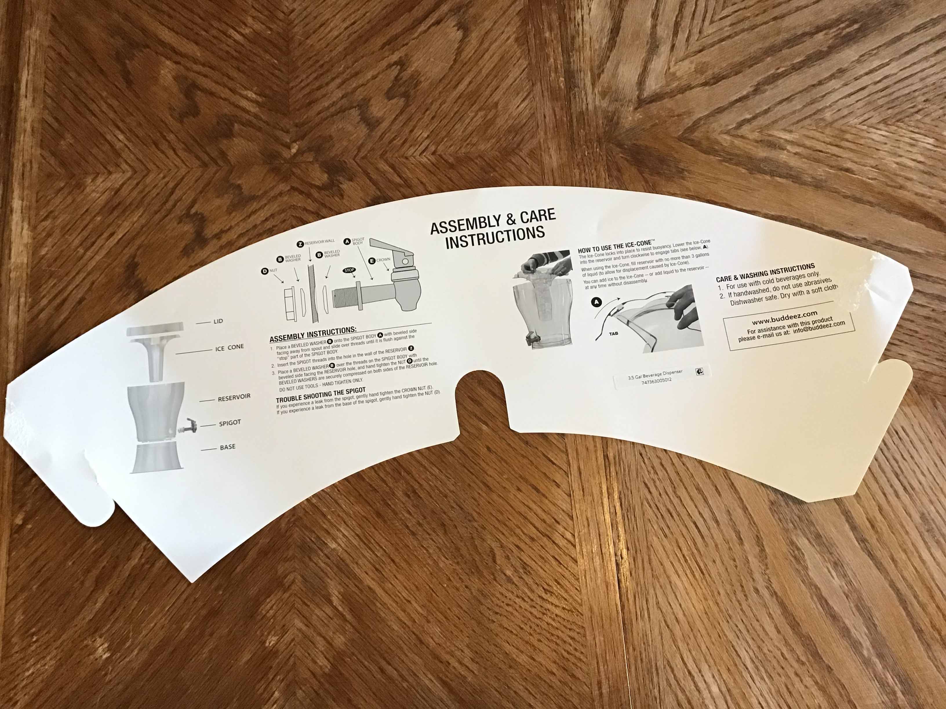3.5 gallon Party Top Beverage Dispenser (with ice core)