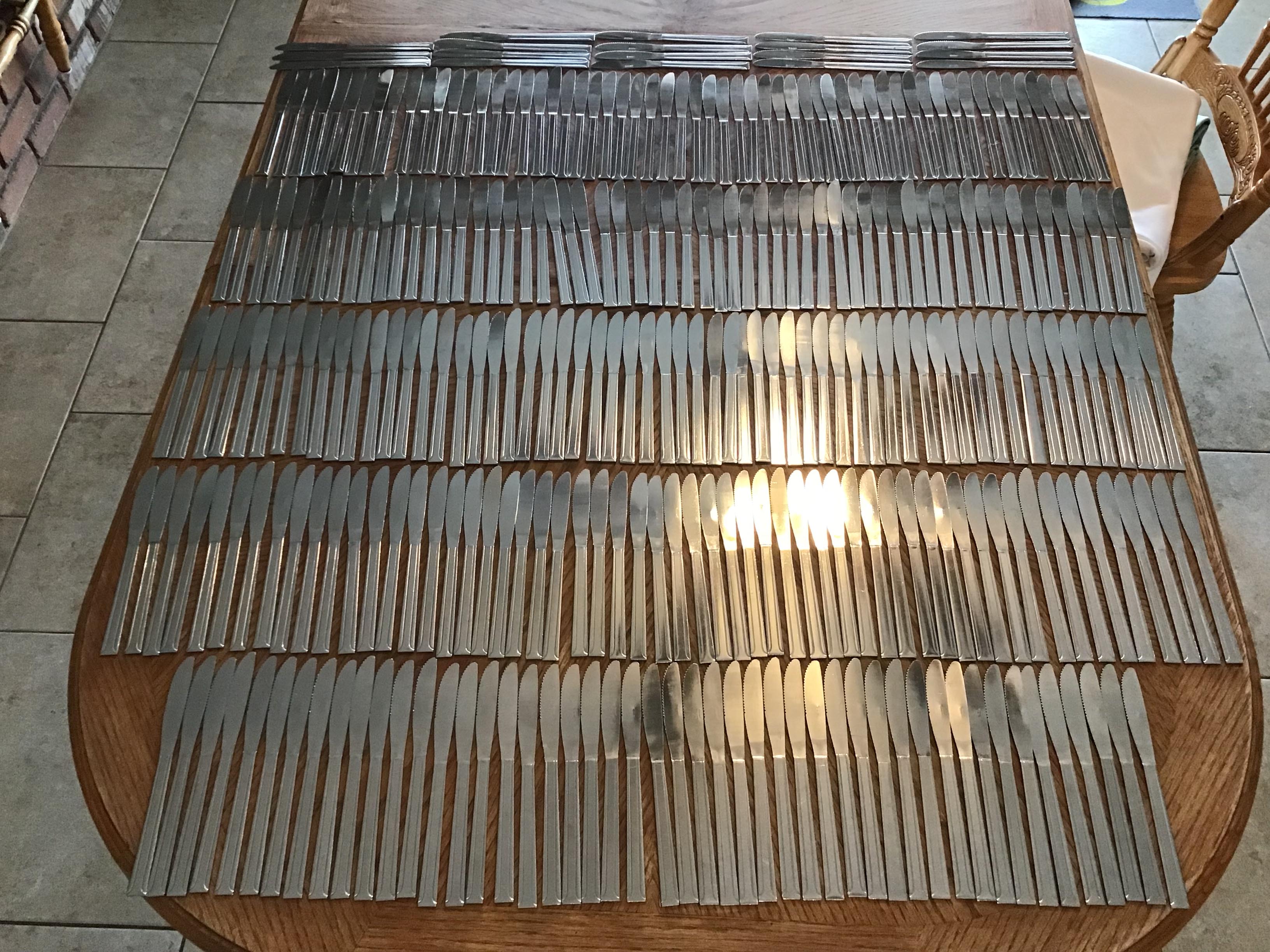 dinner knives / butter knives (stainless steel, Choice Dominion, 8 3/8)