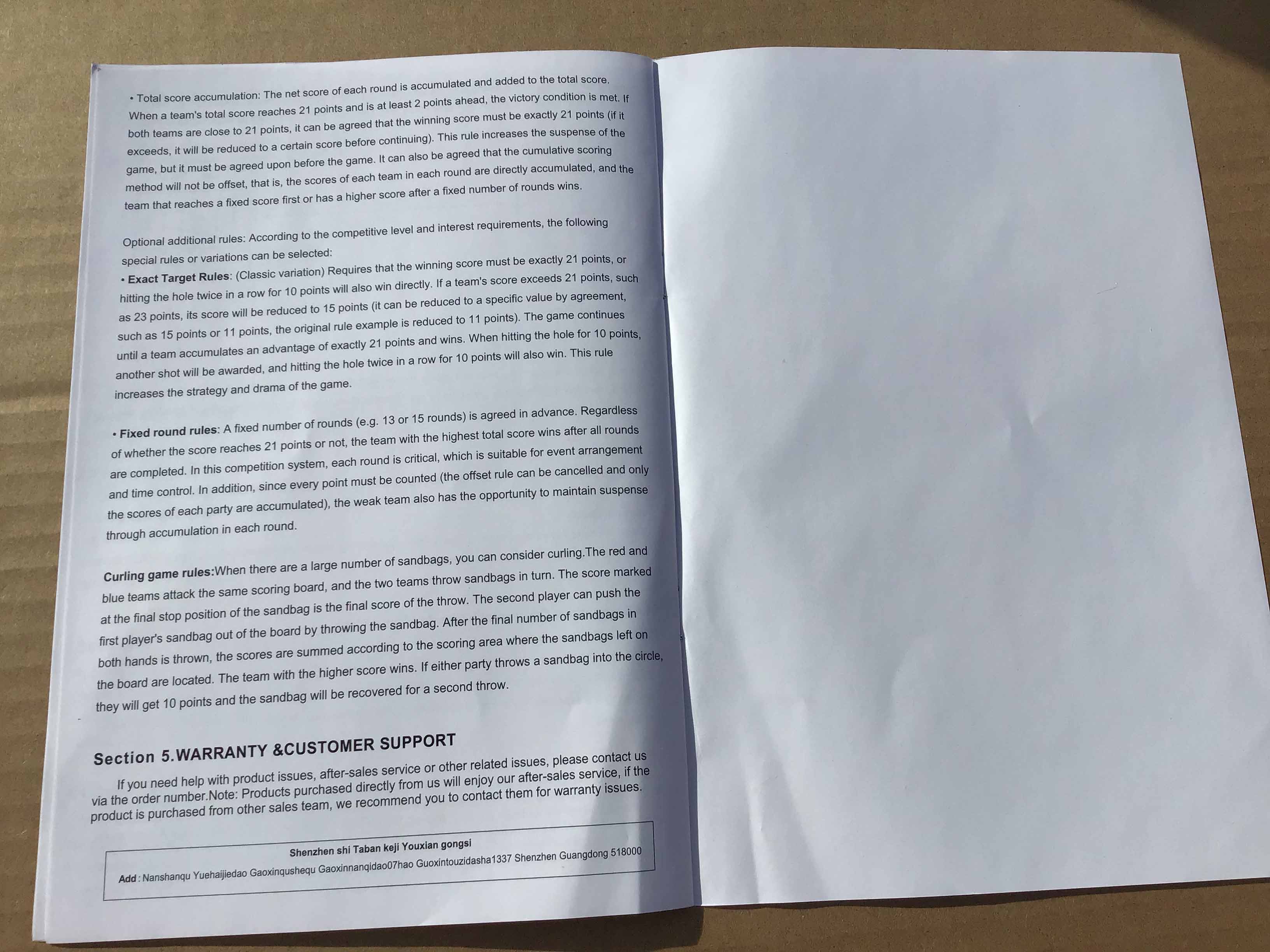 cornhole beanbag toss set