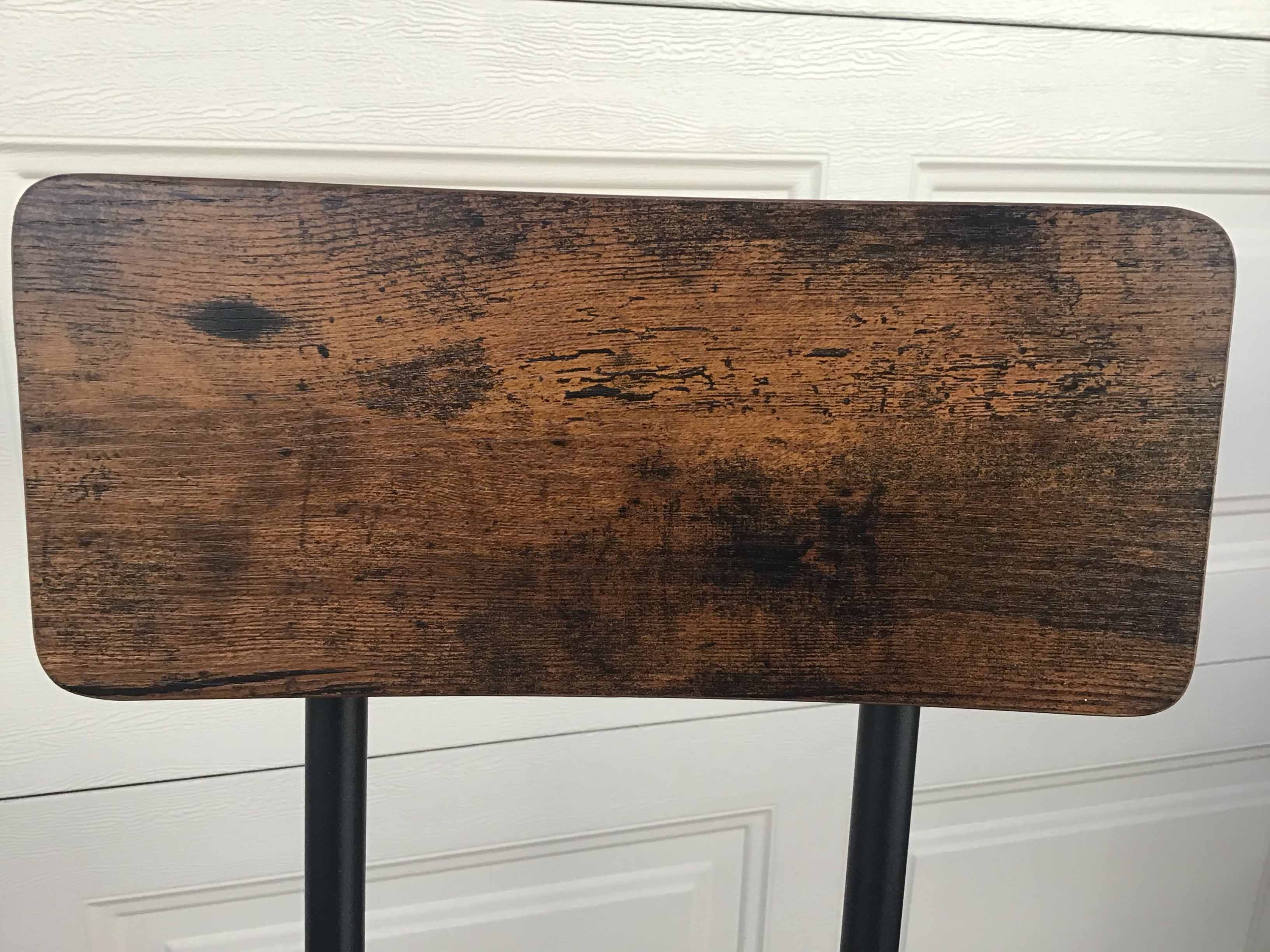 bar stools (rustic brown and ink black, w/backrest) - 29.1 seat height