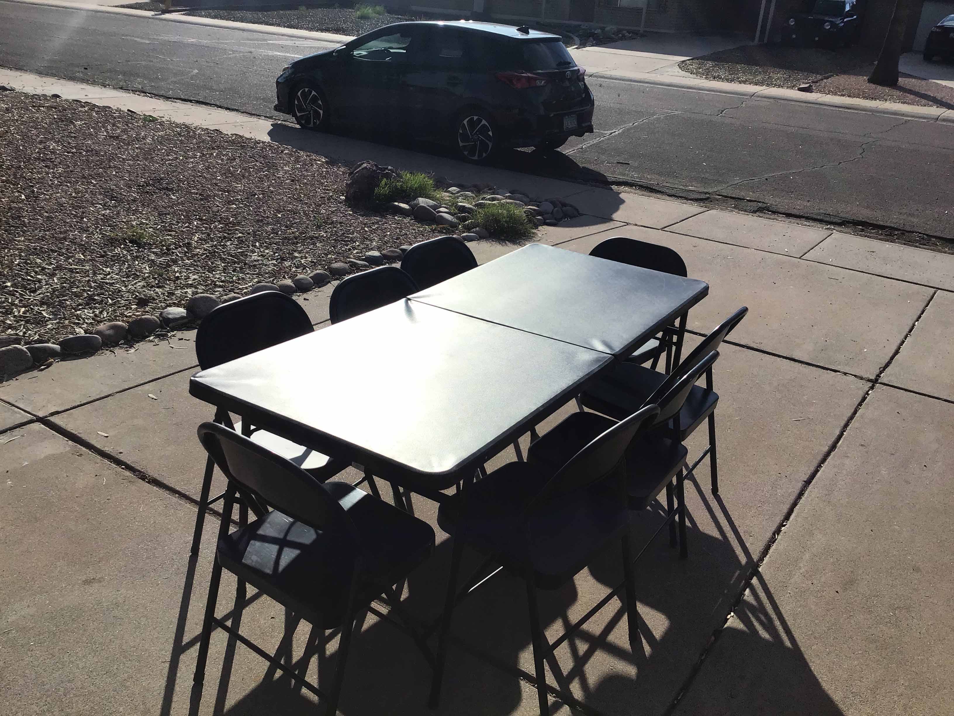 folding chairs (steel, black)