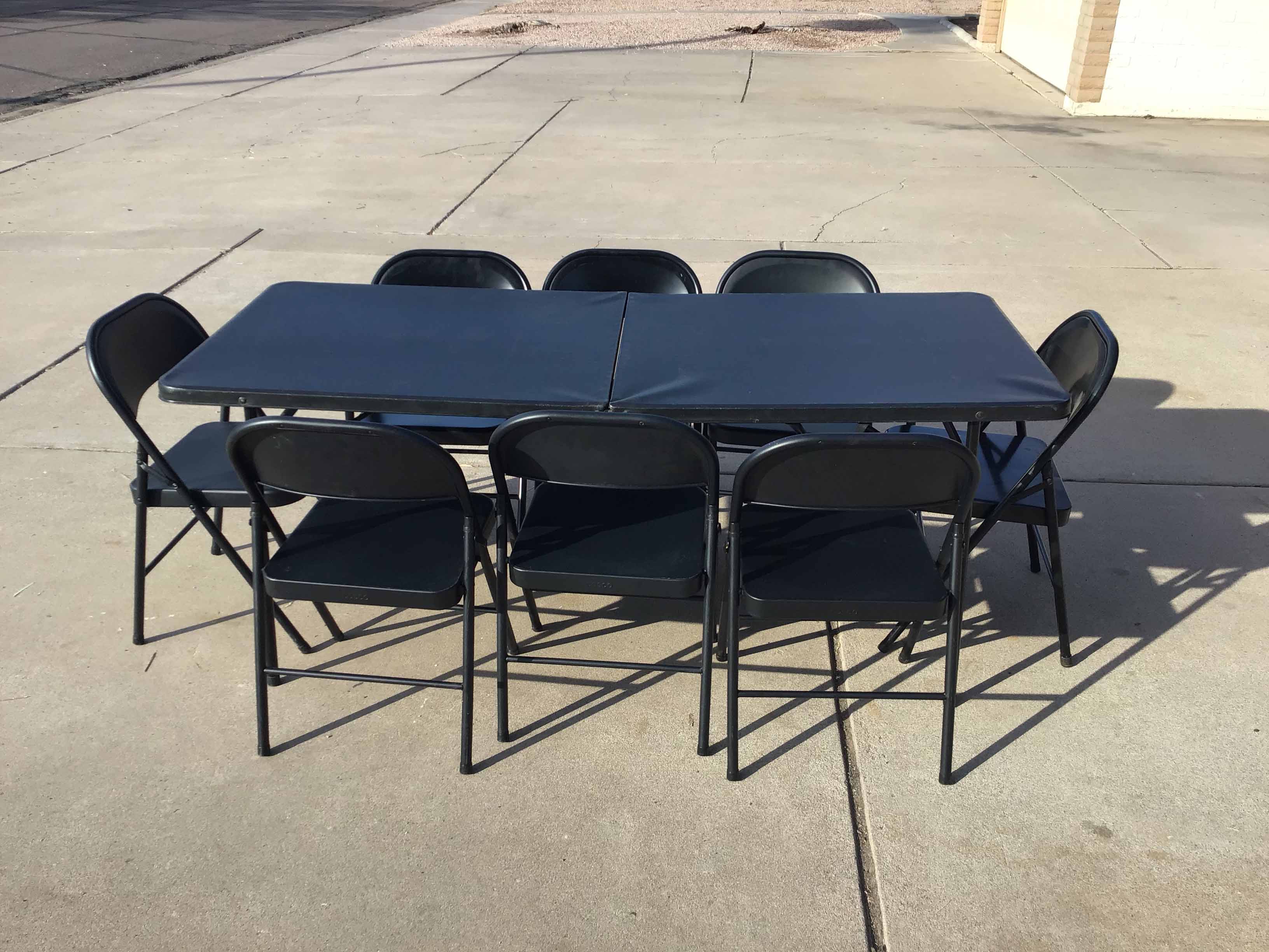 folding chairs (steel, black)