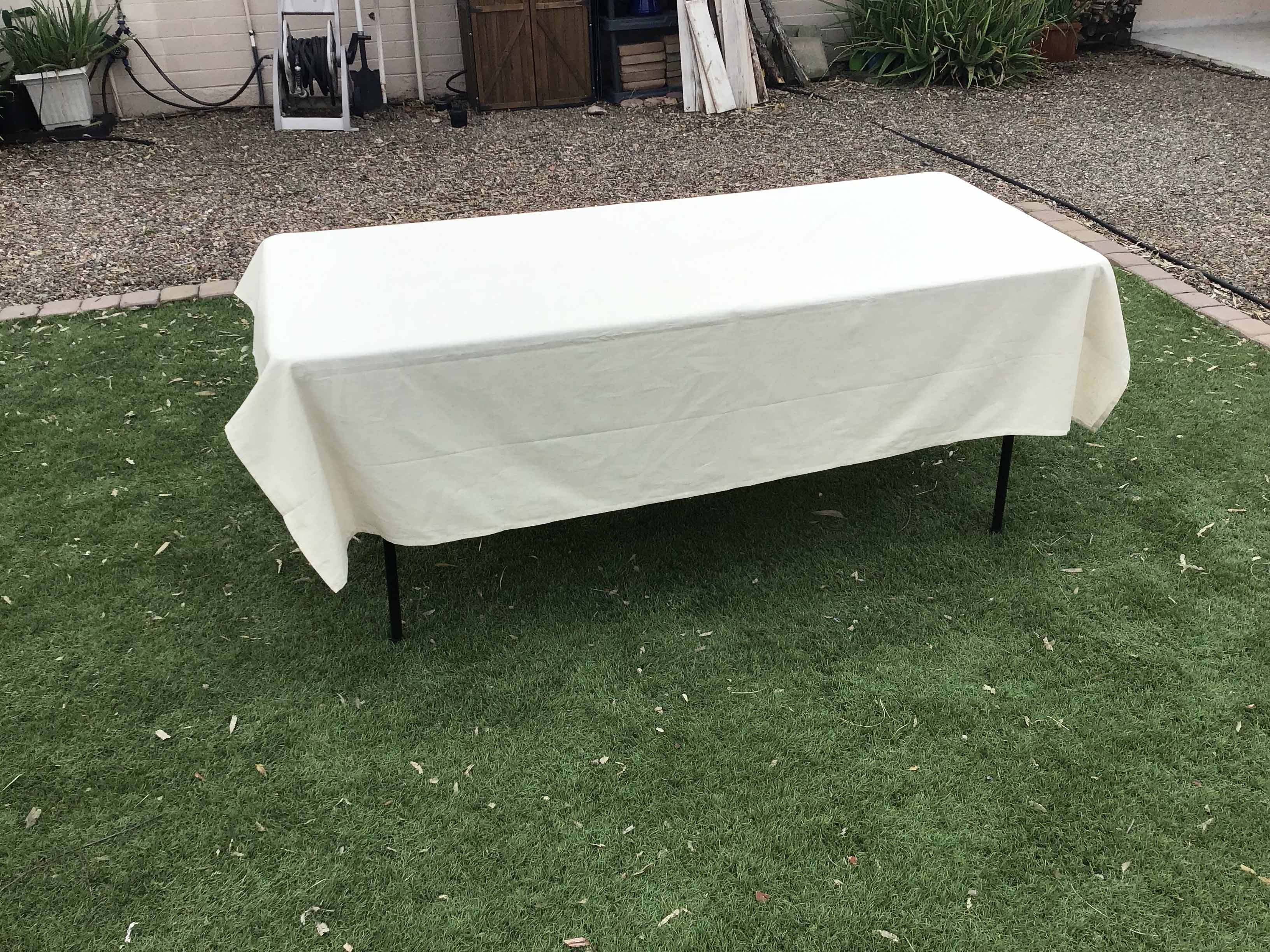 rectangle tablecloths (cream, cotton and linen blend) - 60 x 84