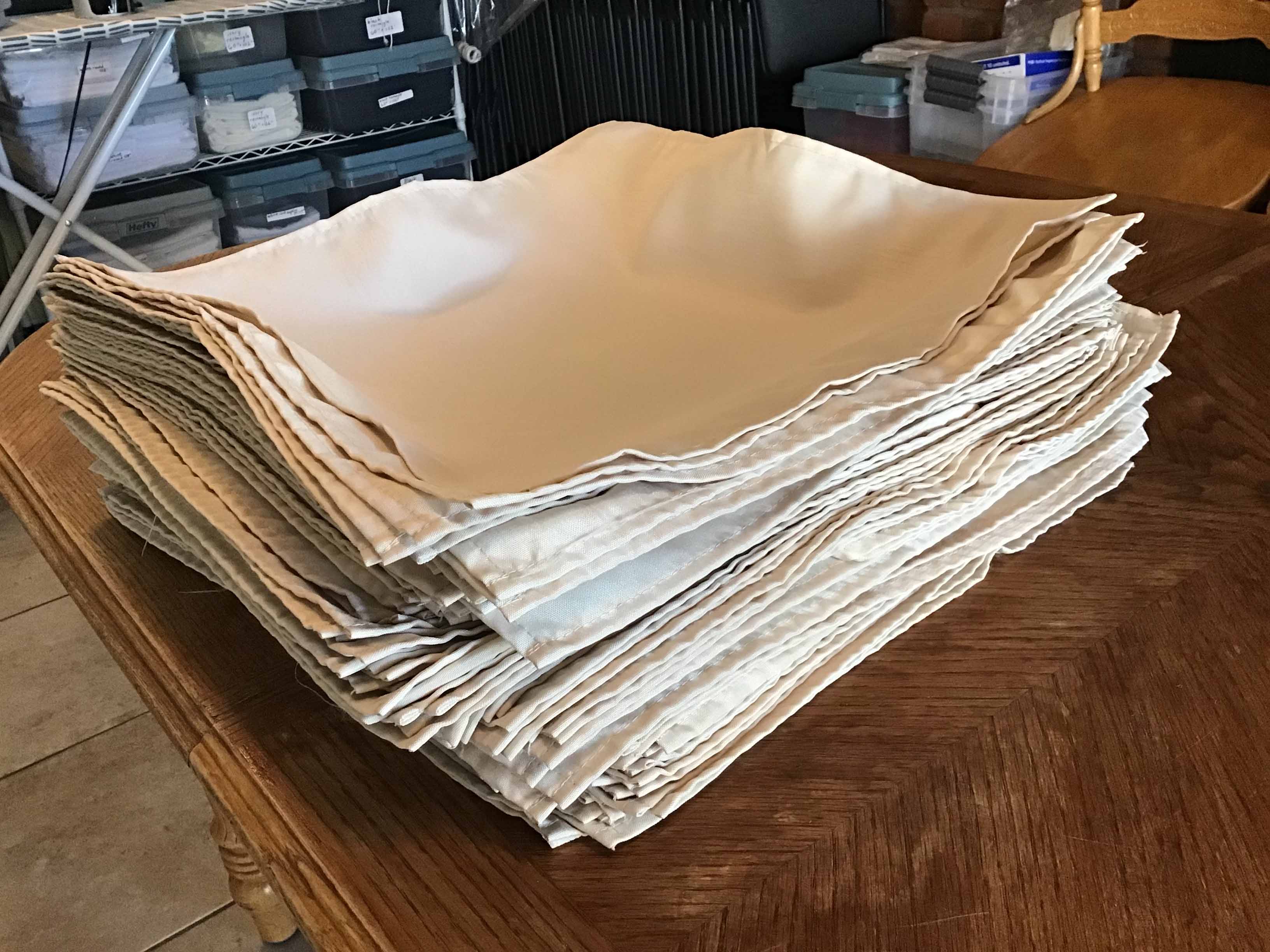 cloth dinner napkins (beige) - 17 x 17