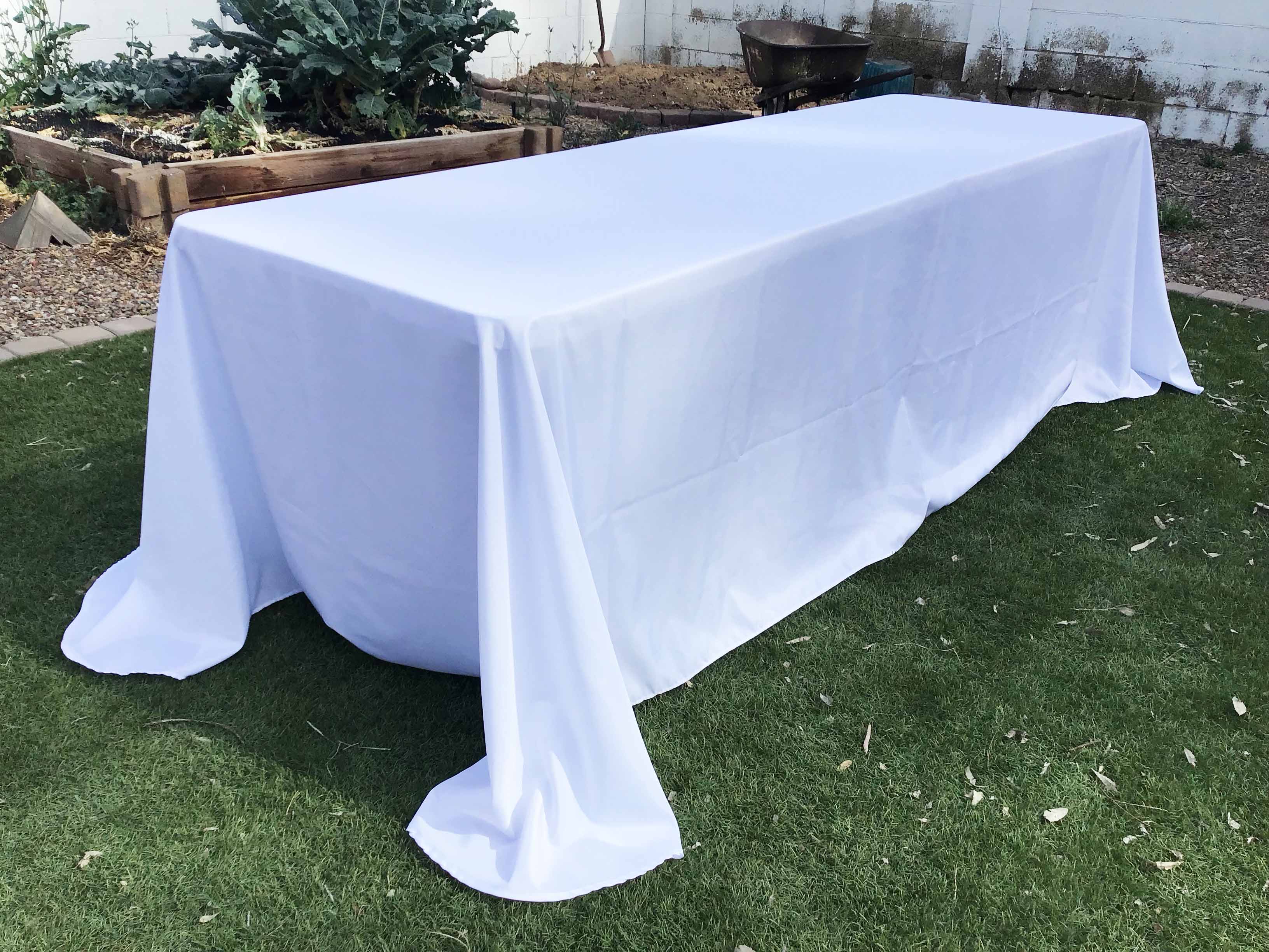 rectangle tablecloths (white) - 90 x 156 (rounded corner)