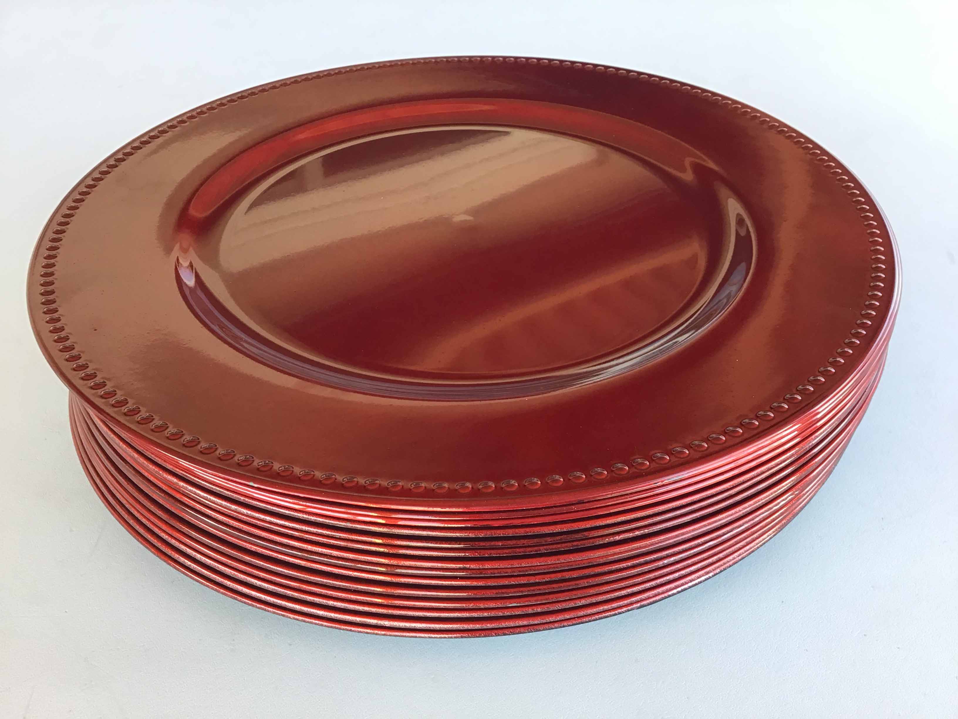 charger plates (red) - 13
