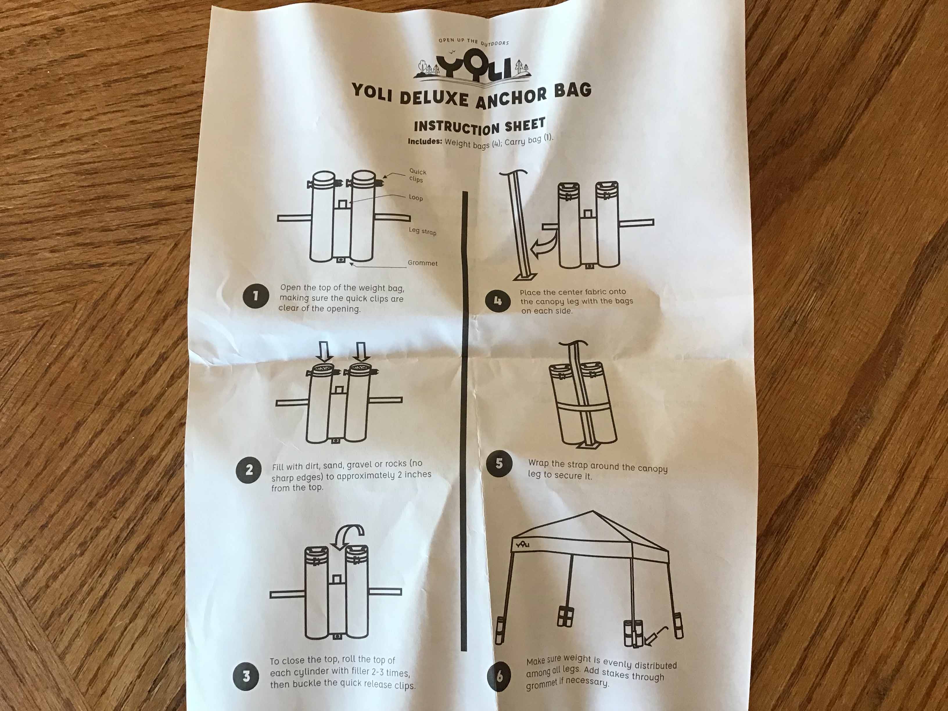 deluxe canopy anchor bags