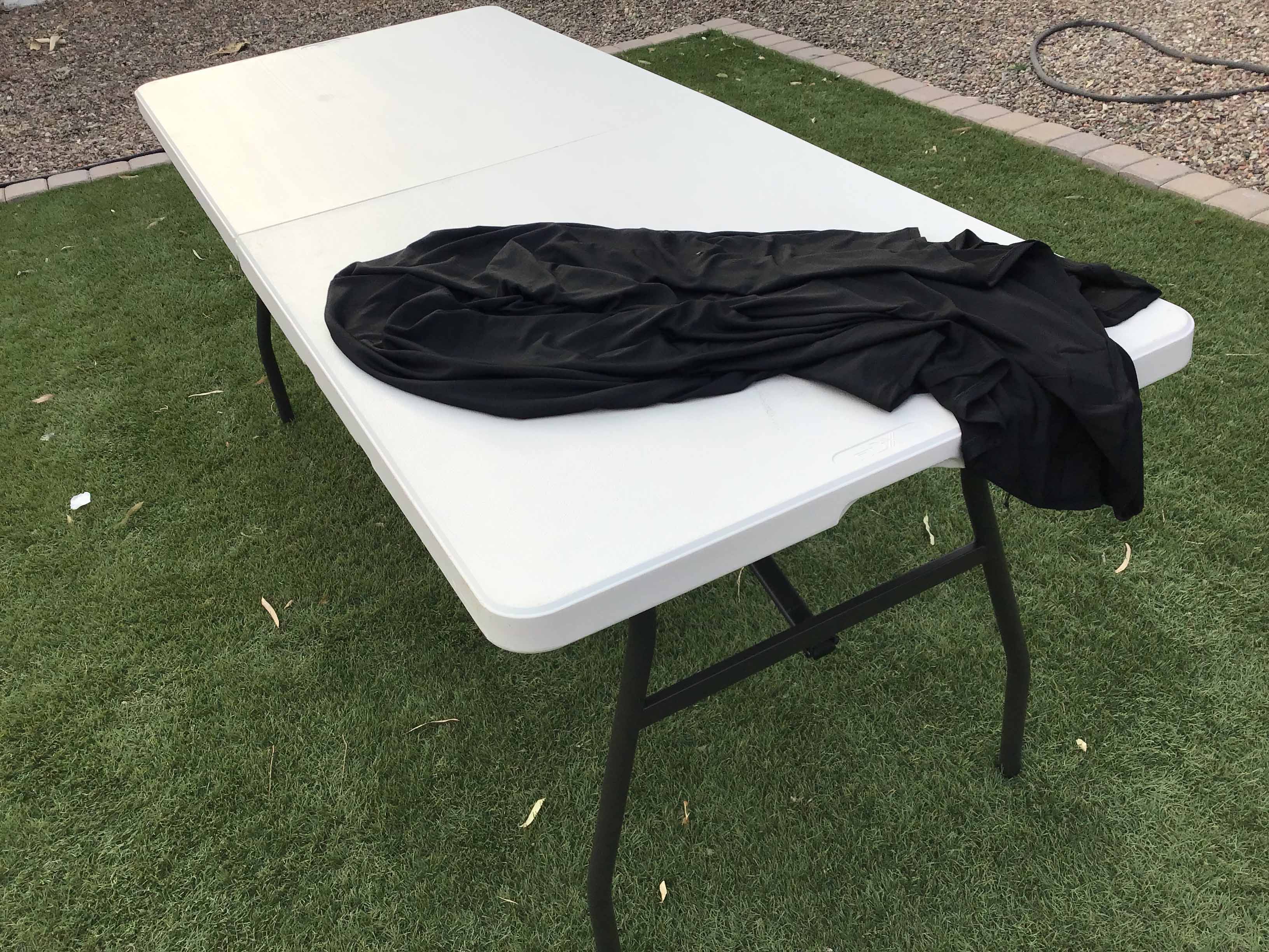 stretch spandex rectangle tablecloths (black) - for 6-ft. table