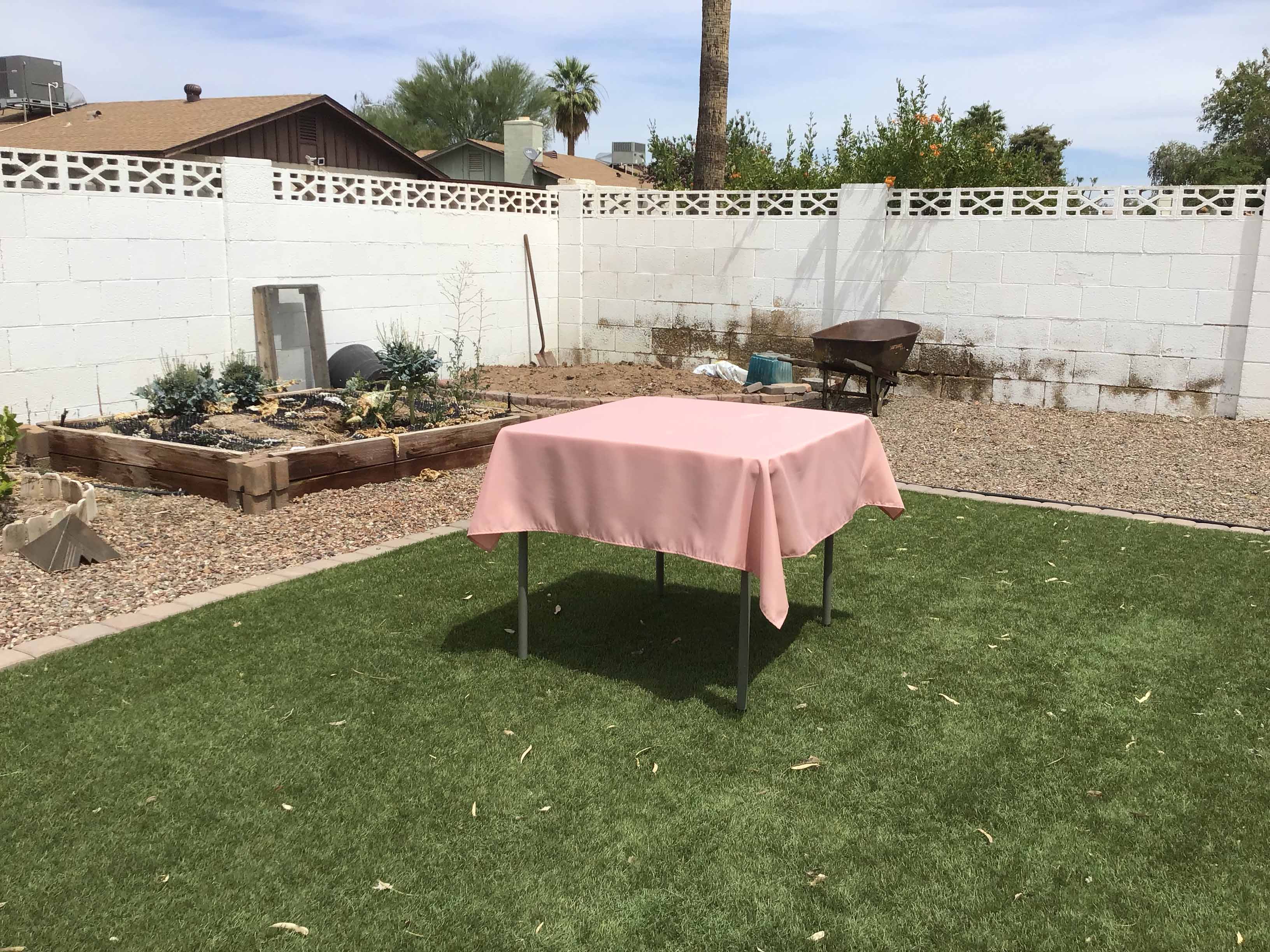 square tablecloths (dusty rose) - 54