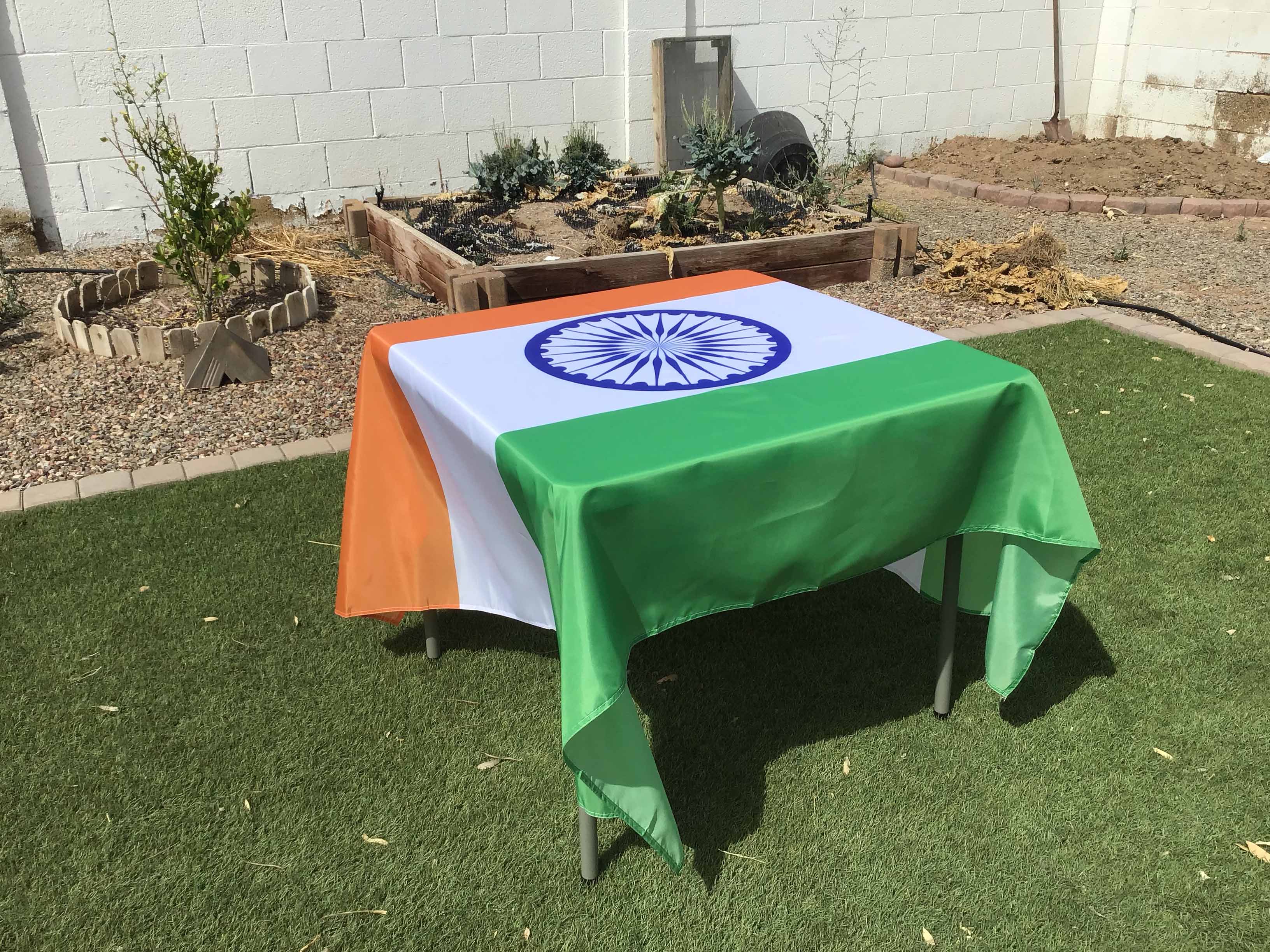 rectangle tablecloths (flag of India) - 56 x 76