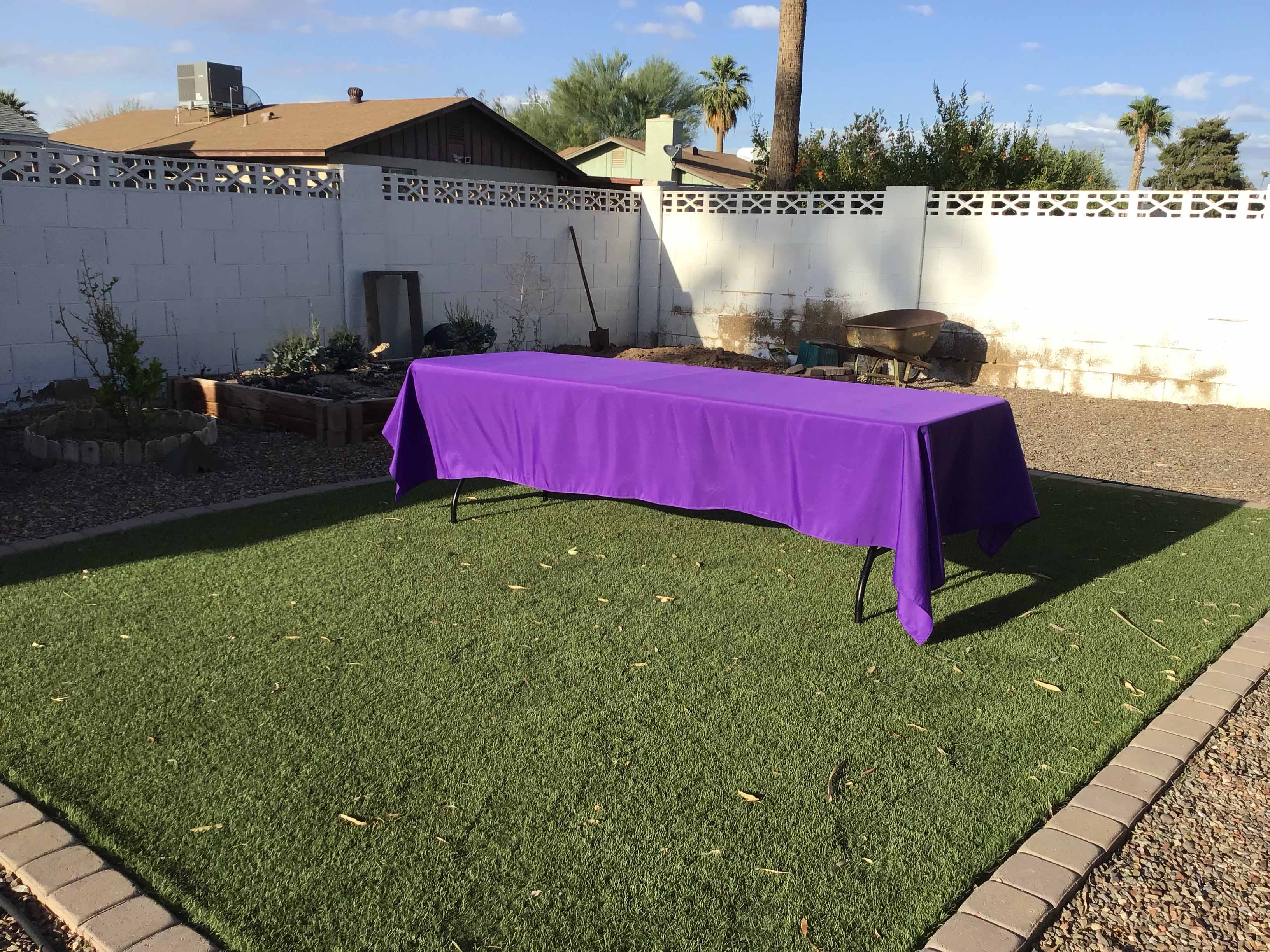 rectangle tablecloths (purple) - 60 x 126