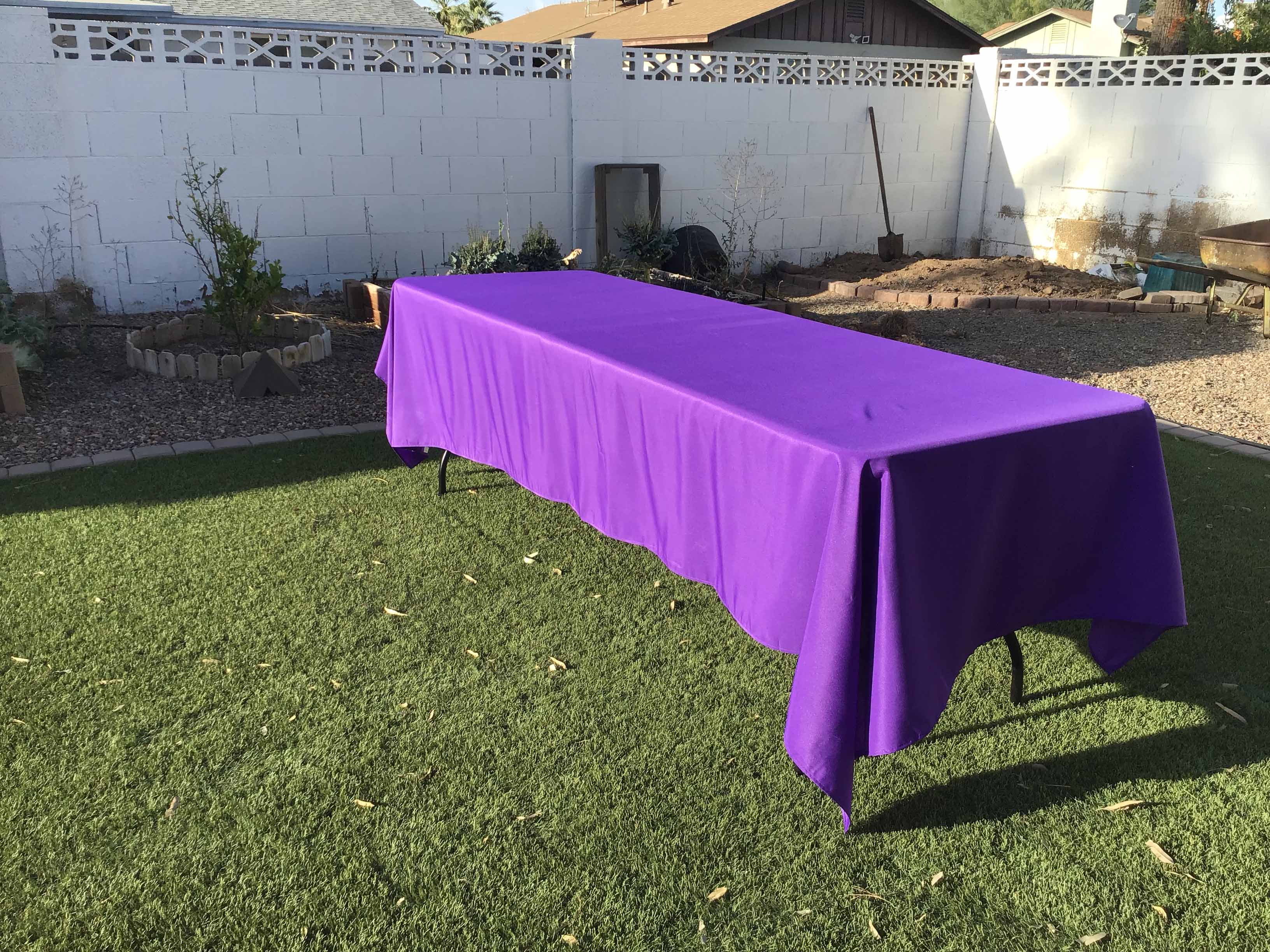 rectangle tablecloths (purple) - 60 x 126