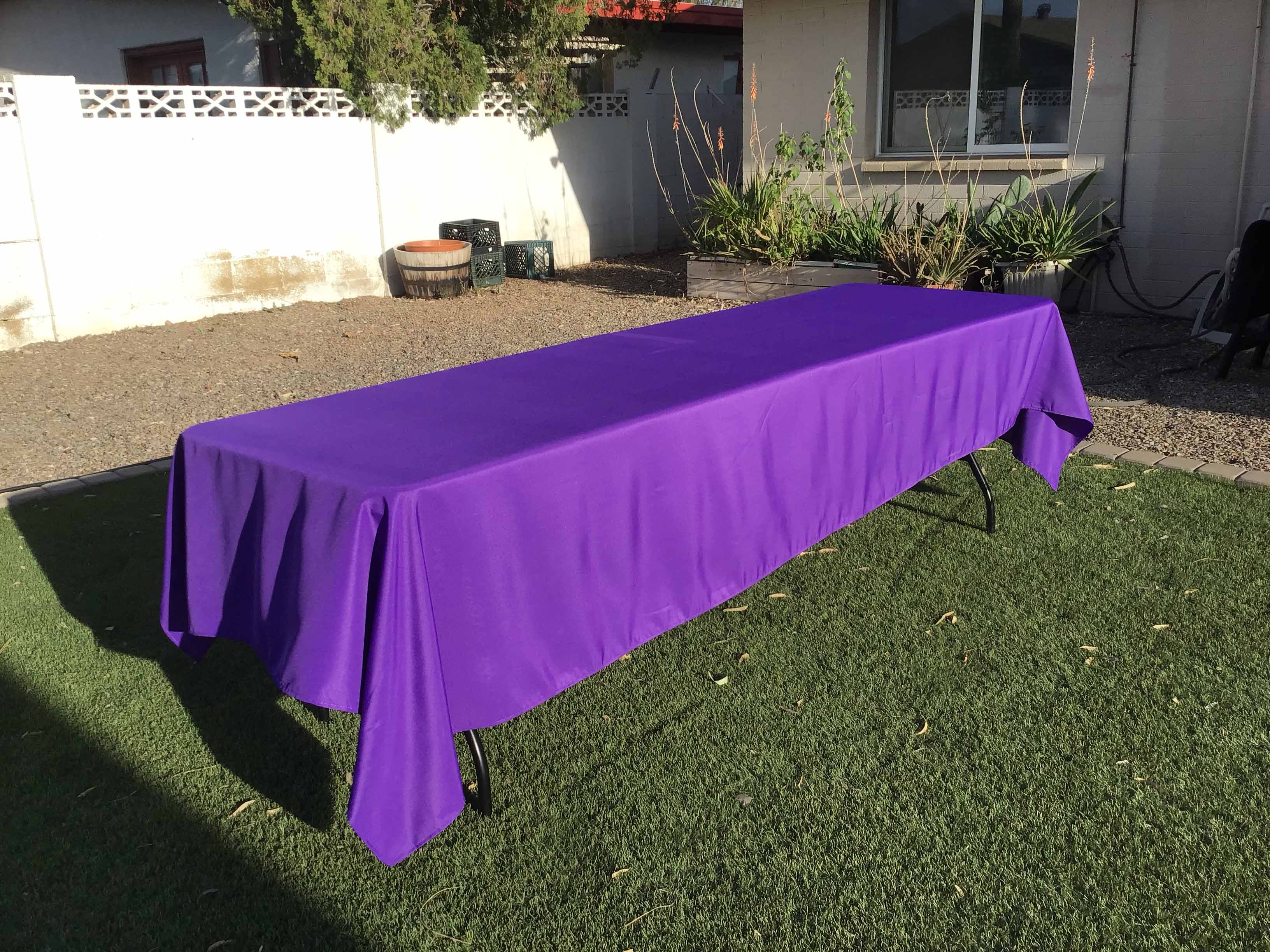 rectangle tablecloths (purple) - 60 x 126