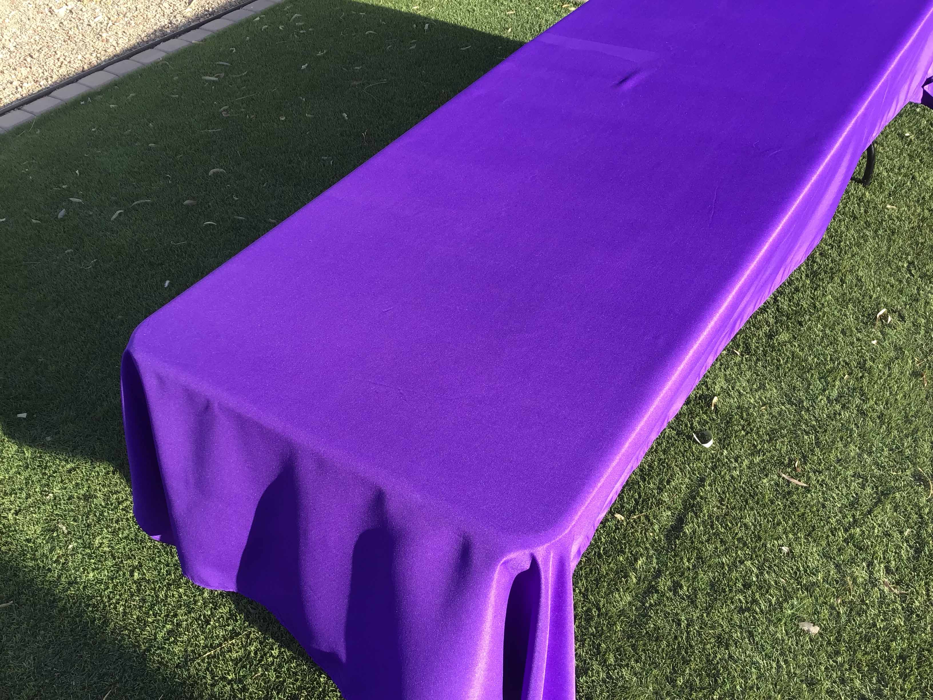 rectangle tablecloths (purple) - 60 x 126