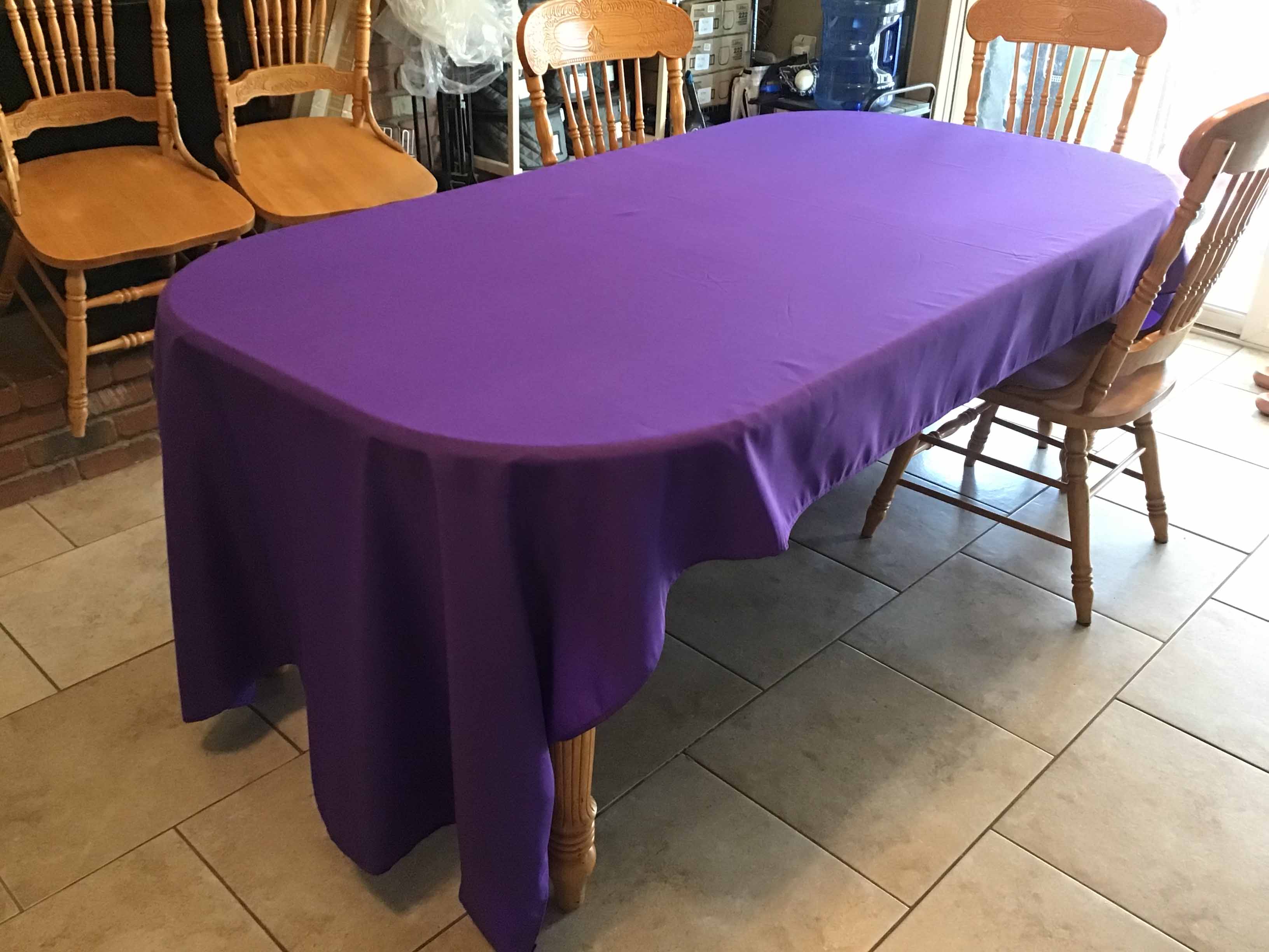 rectangle tablecloths (purple) - 60 x 126