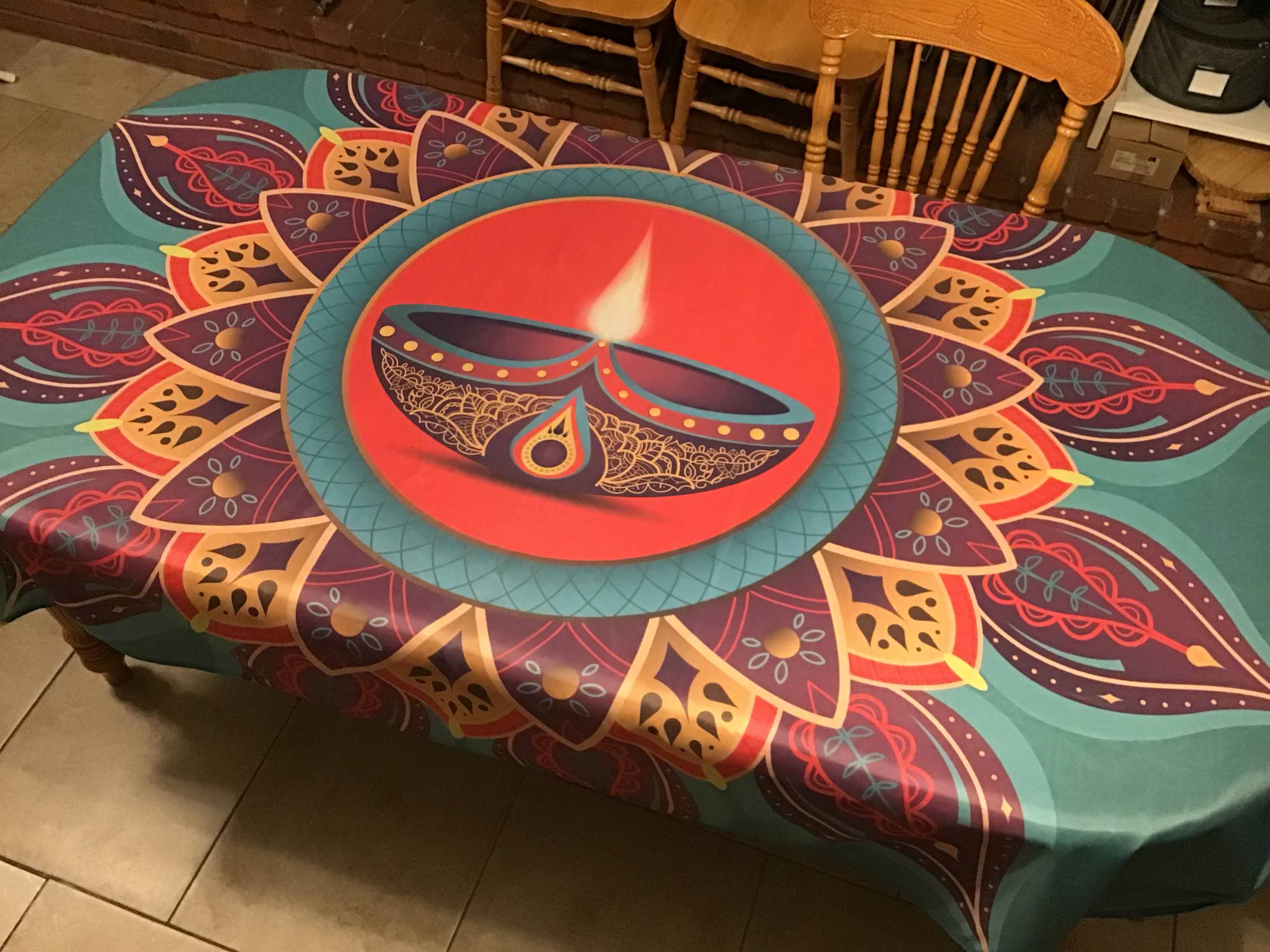 rectangle tablecloths / backdrop (Diwali Festival of Lights) - 60 x 84
