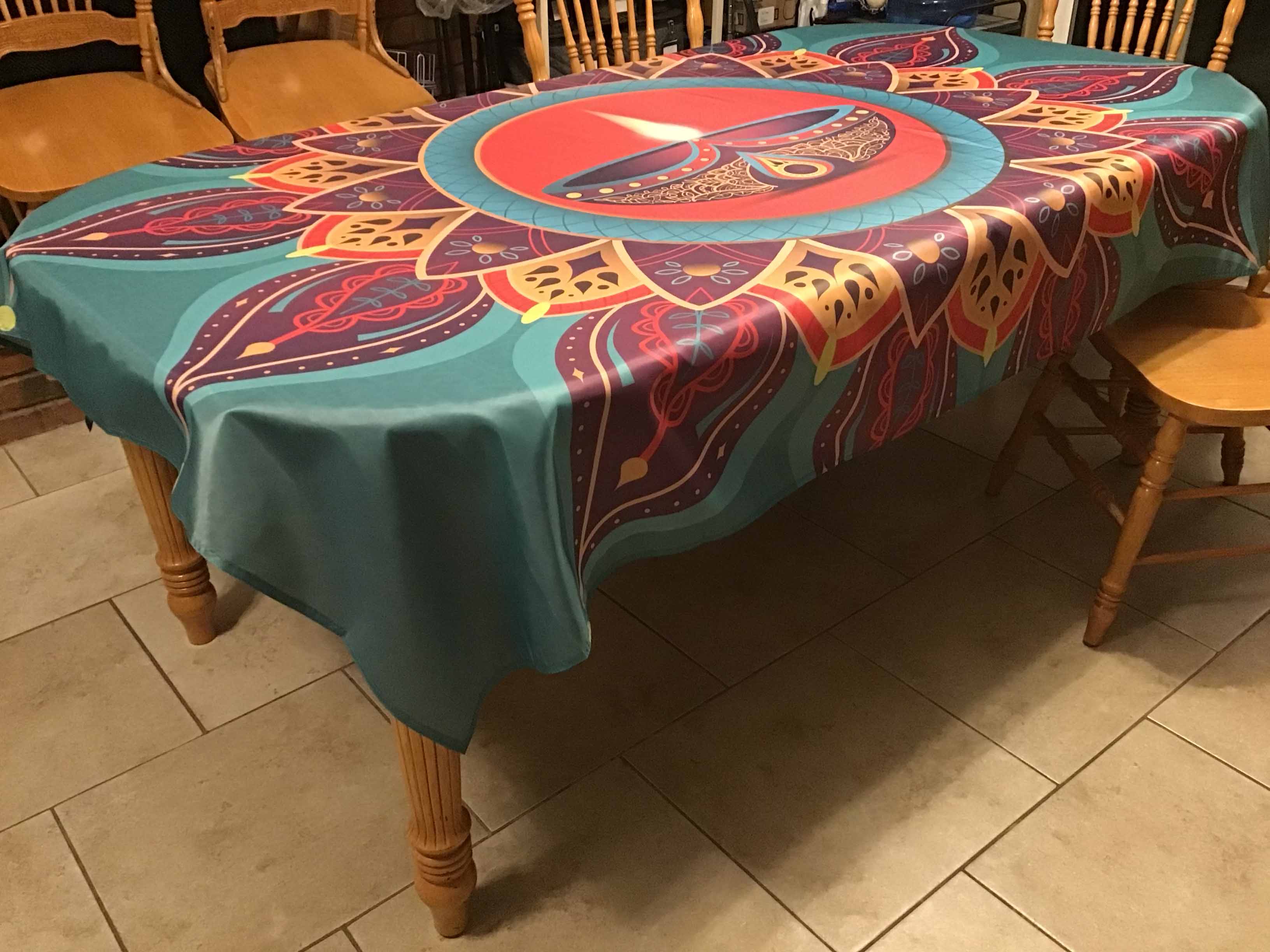 rectangle tablecloths / backdrop (Diwali Festival of Lights) - 60 x 84