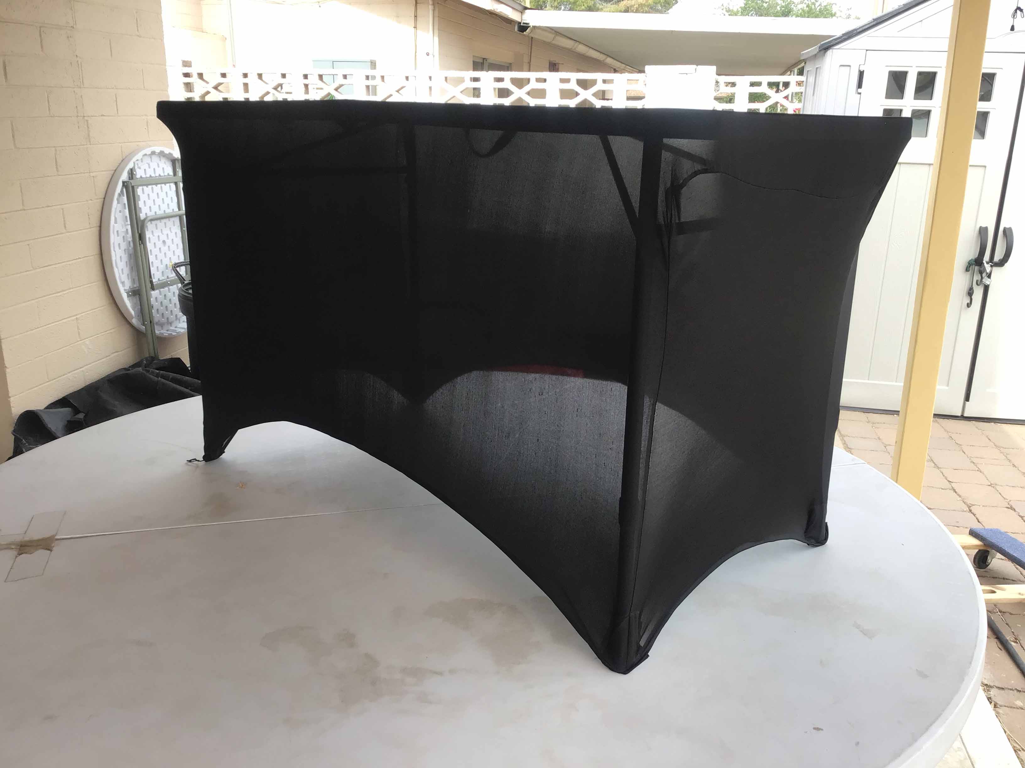stretch spandex rectangle tablecloths (black) - for 4-ft. table