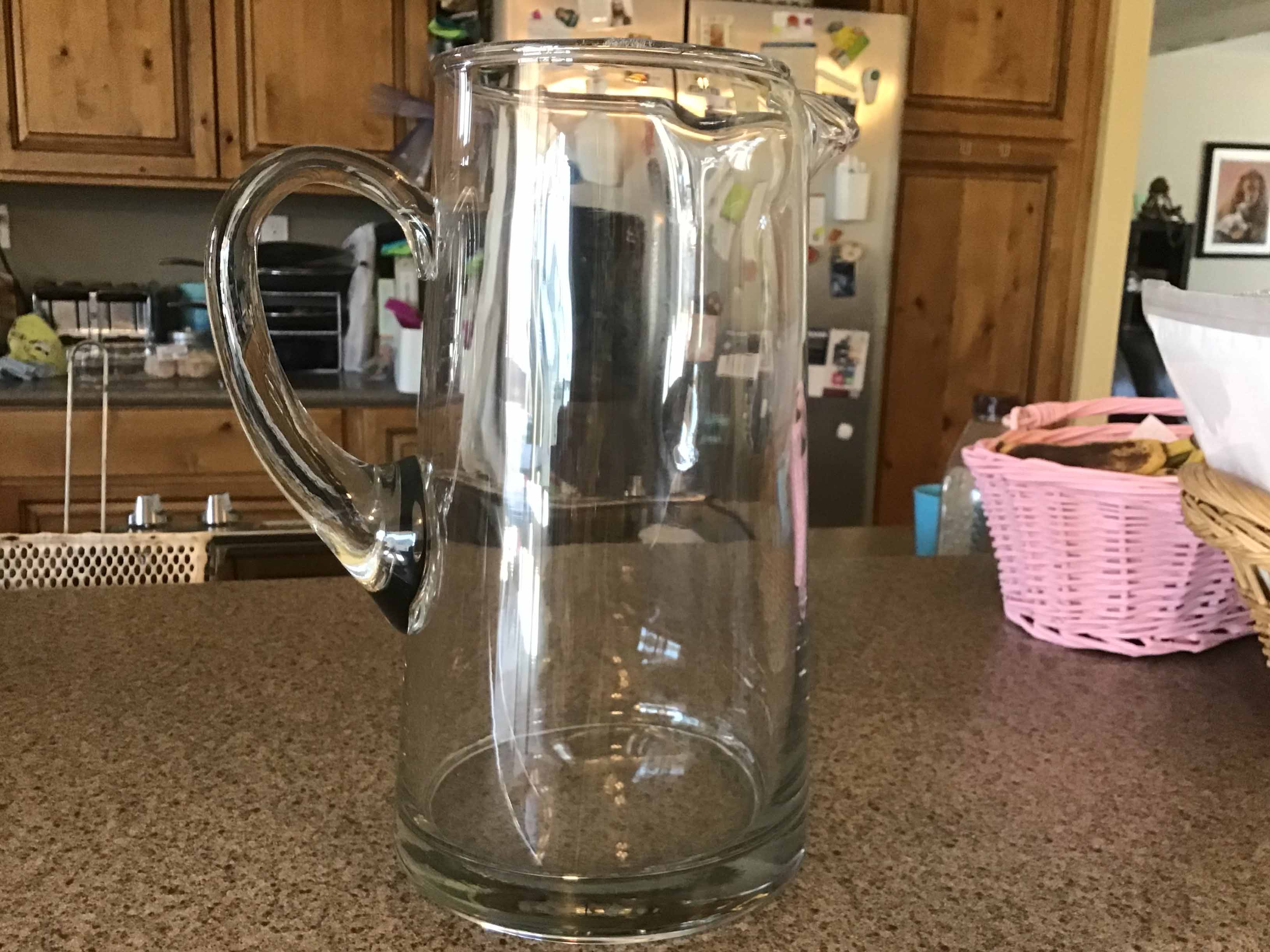 glass water pitcher - 90 oz.