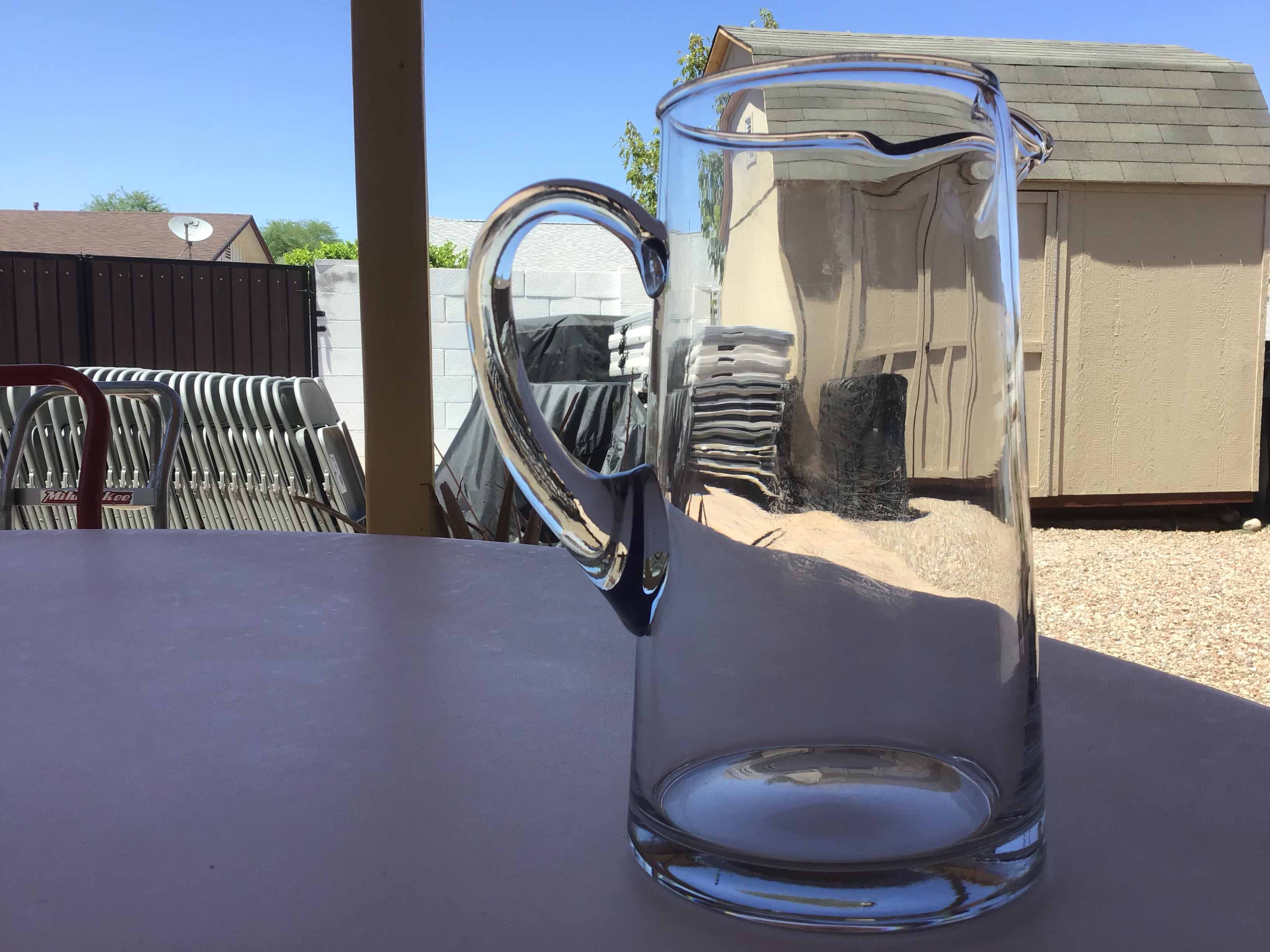 glass water pitcher - 90 oz.