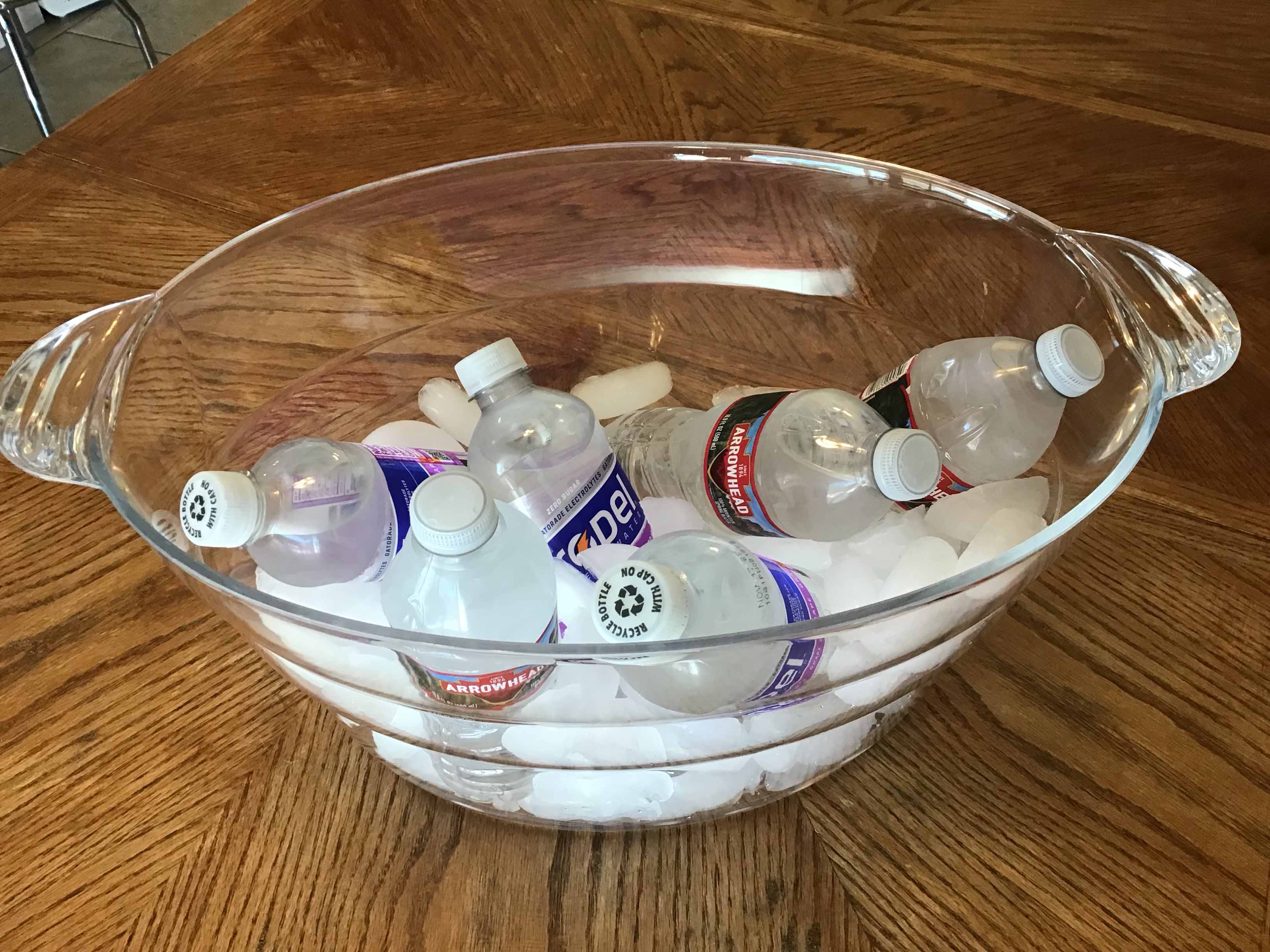 oval party tub / drink and ice bucket (transparent)