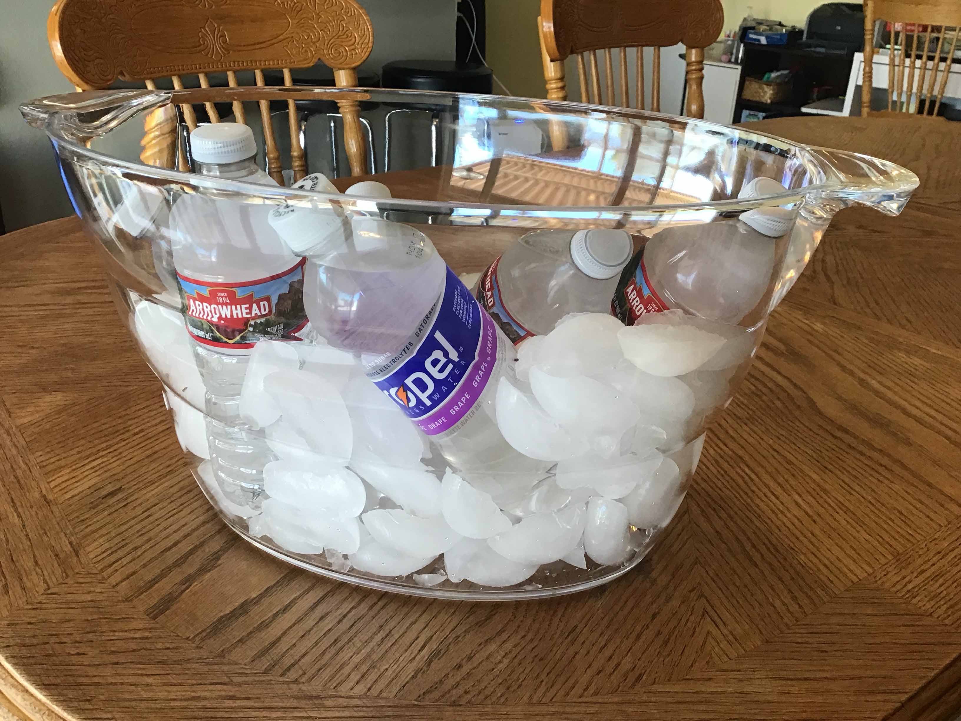 oval party tub / drink and ice bucket (transparent)