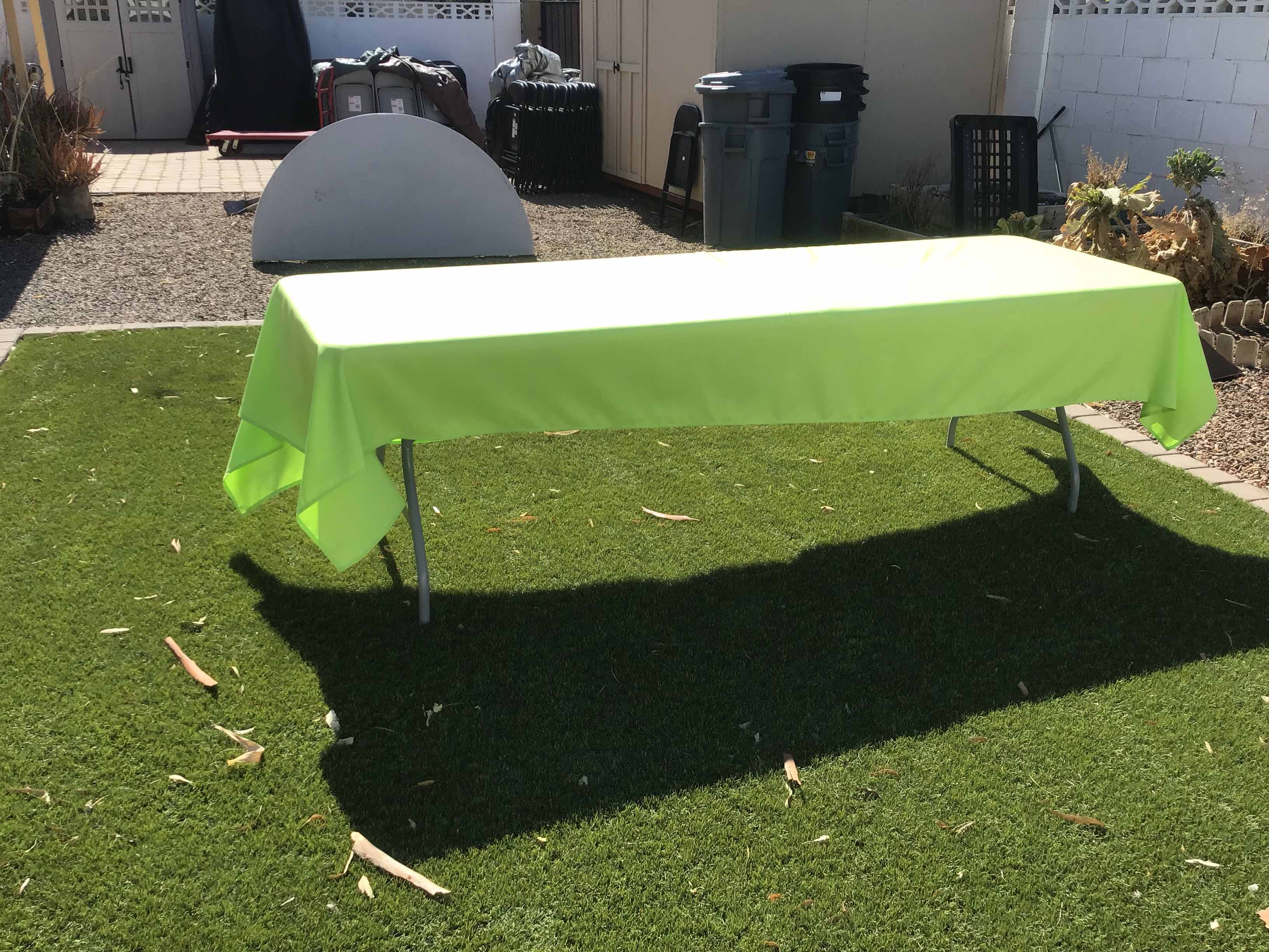 rectangle tablecloths (lime green) - 60 x 126