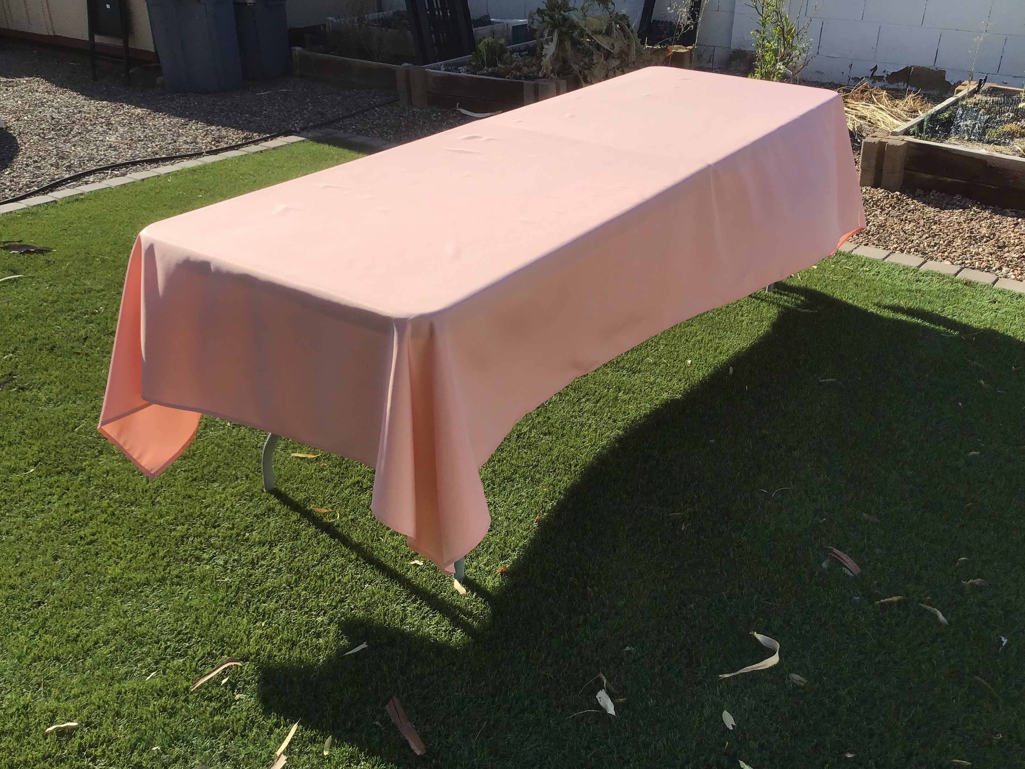 rectangle tablecloths (dusty pink) - 60 x 120